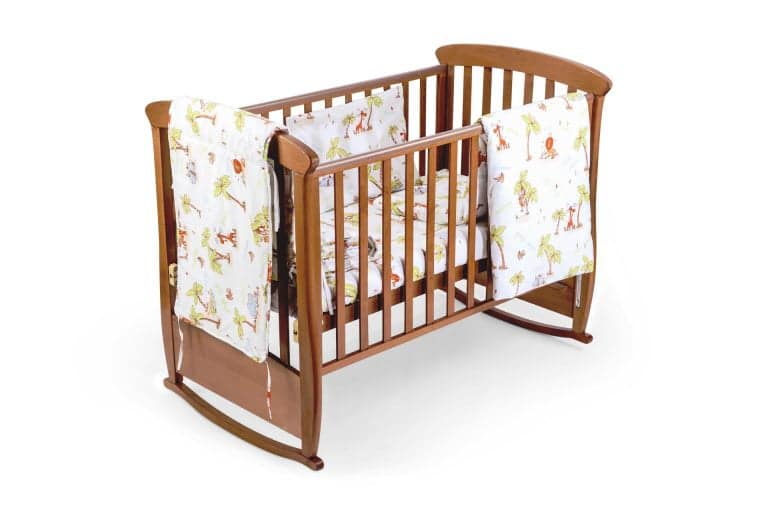 Set pentru patut bebe, Somnart, cearceaf cu elastic pentru saltea 60x120x10, pernuta 37×55, pilota 100×105, aparatori 180x45, model Jungle - 8