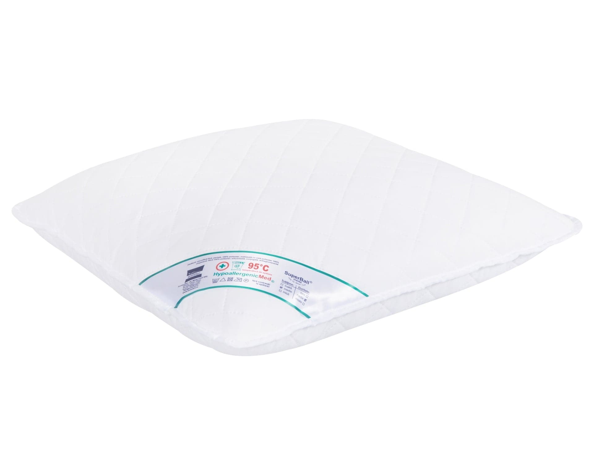 Perna SomnART HypoallergenicMed, lavabila la 95°C - 80 x 80 cm - 4
