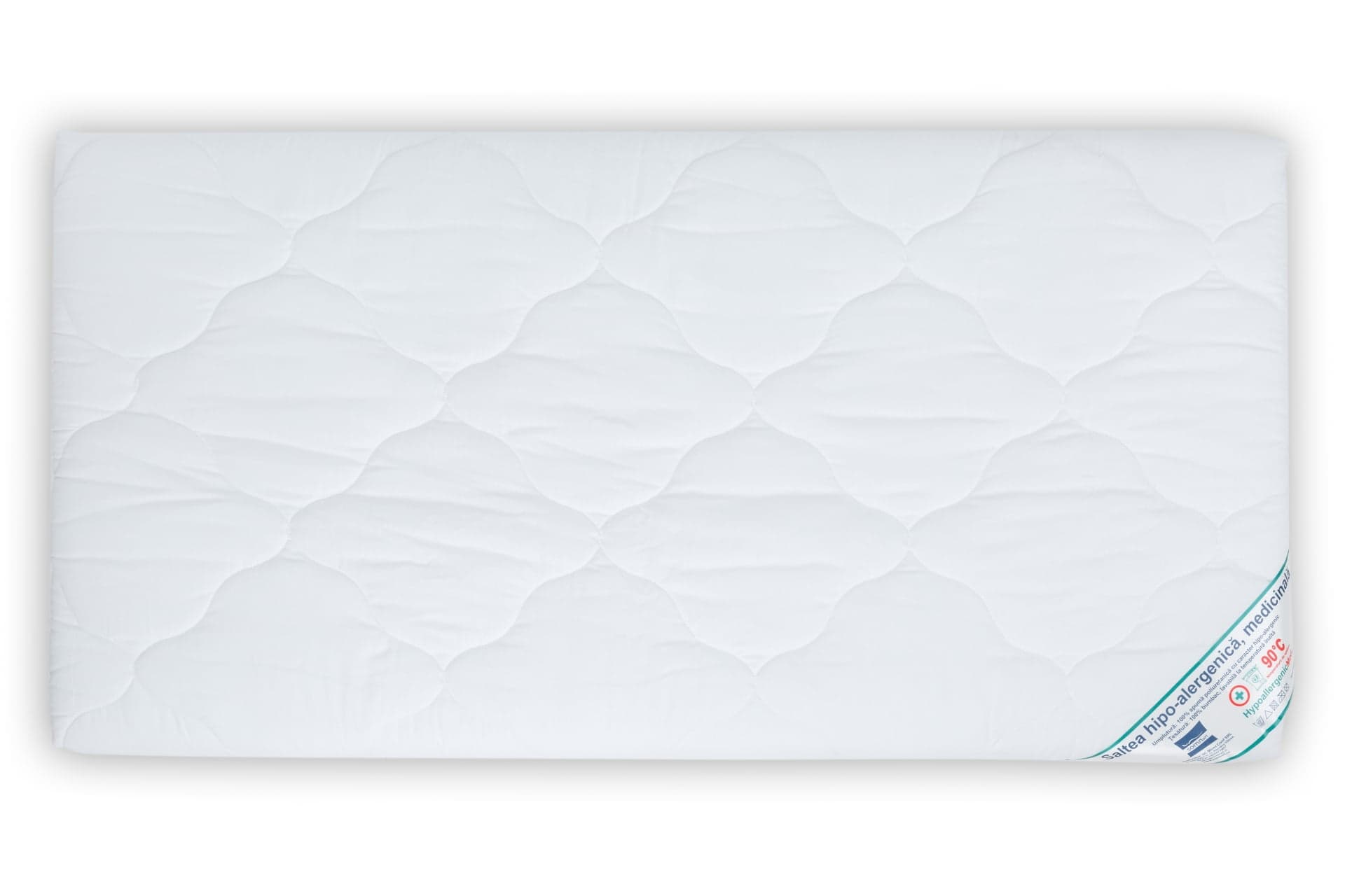Saltea cu spumă poliuretanică Somnart HypoallergenicMed 70x140, înălțime 10 cm, ortopedică, pentru bebeluși și copii, husă detașabilă, fermitate medie - 9