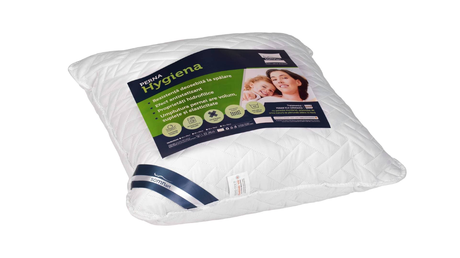 Perna Medicinala 60x60cm Somnart, Hygiena Antistatizanta Hidrofilica, hipoalergenica, bilute Superball, 100% fibra poliester - 3