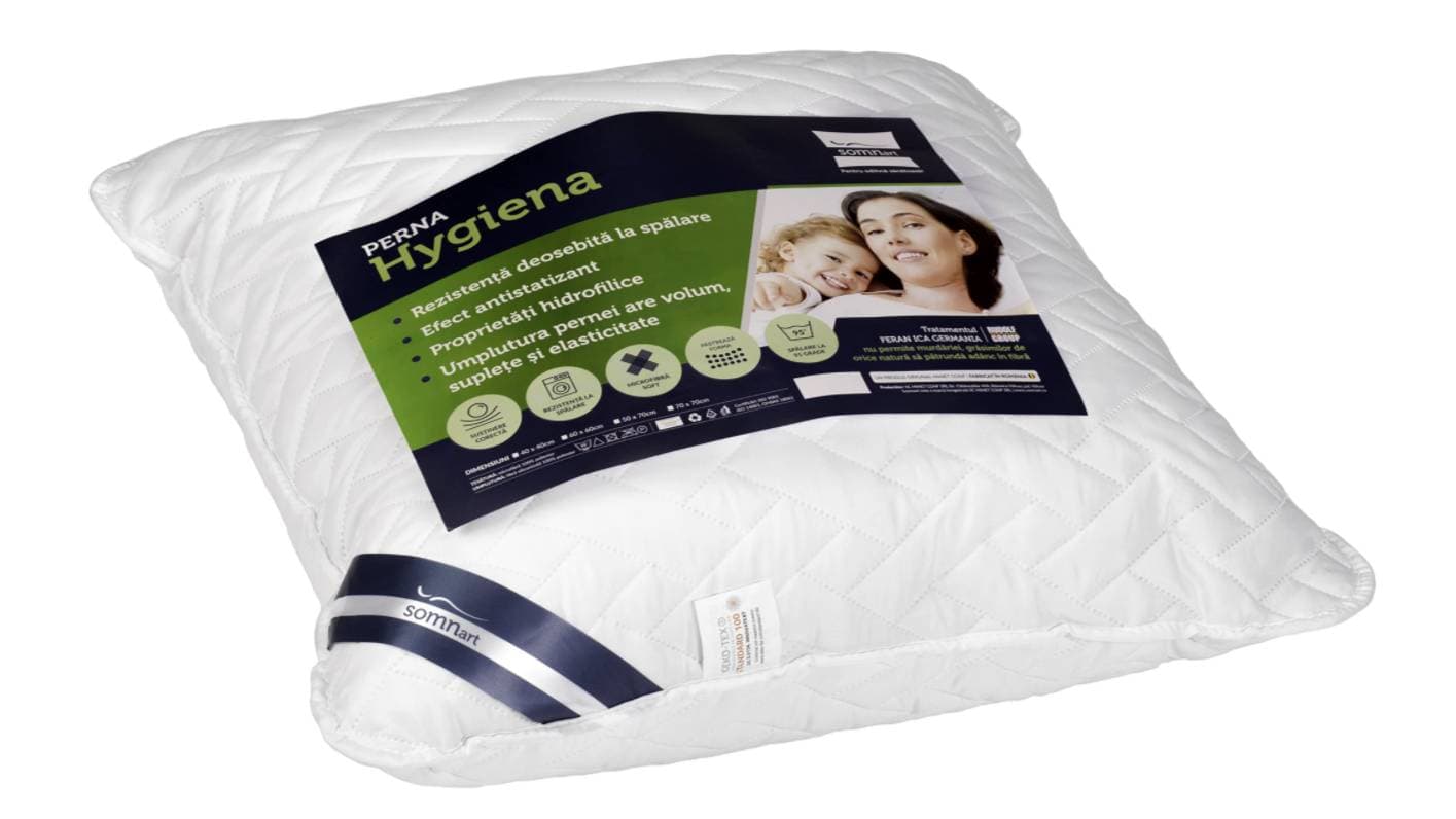Perna Medicinala 60x60cm Somnart, Hygiena Antistatizanta Hidrofilica, hipoalergenica, bilute Superball, 100% fibra poliester - 2