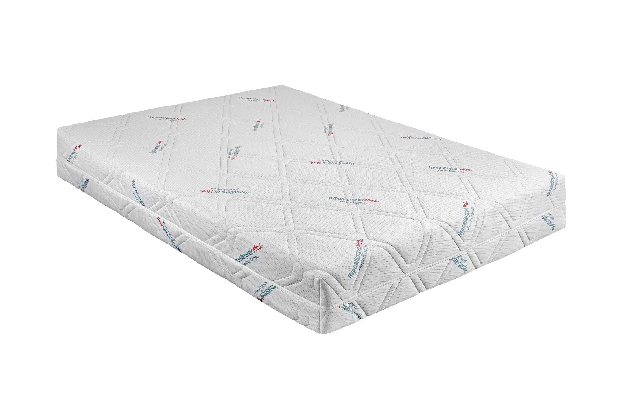 Saltea cu spumă poliuretanică Somnart HypoallergenicMed Antibacteria, 90x200, înălțime 18 cm, antibacterii, husă detașabilă cu fermoar, fermitate medie - 10