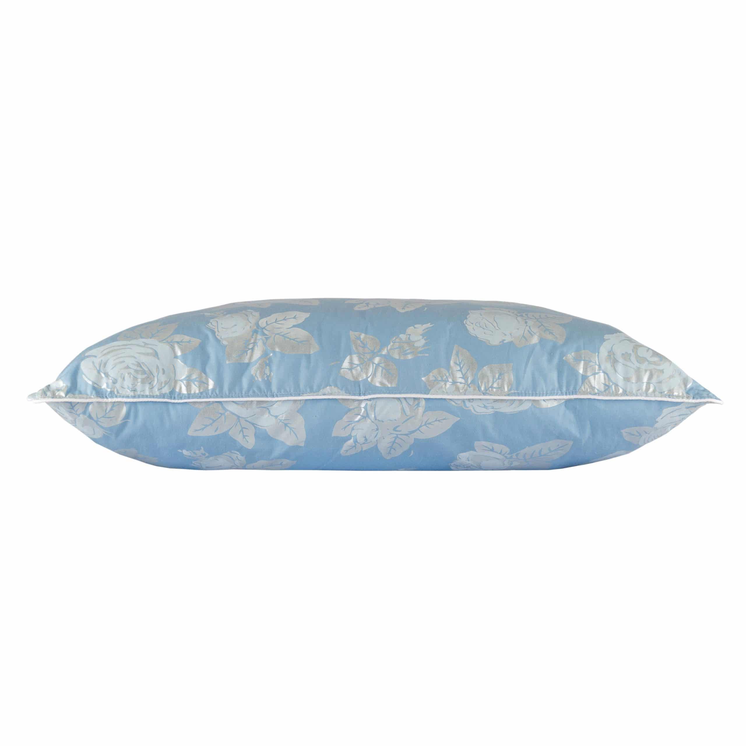 Perna SOMNART, 70x70 cm, umplutura pene 90%, puf 10%, bumbac 100%, model floral blue - 2