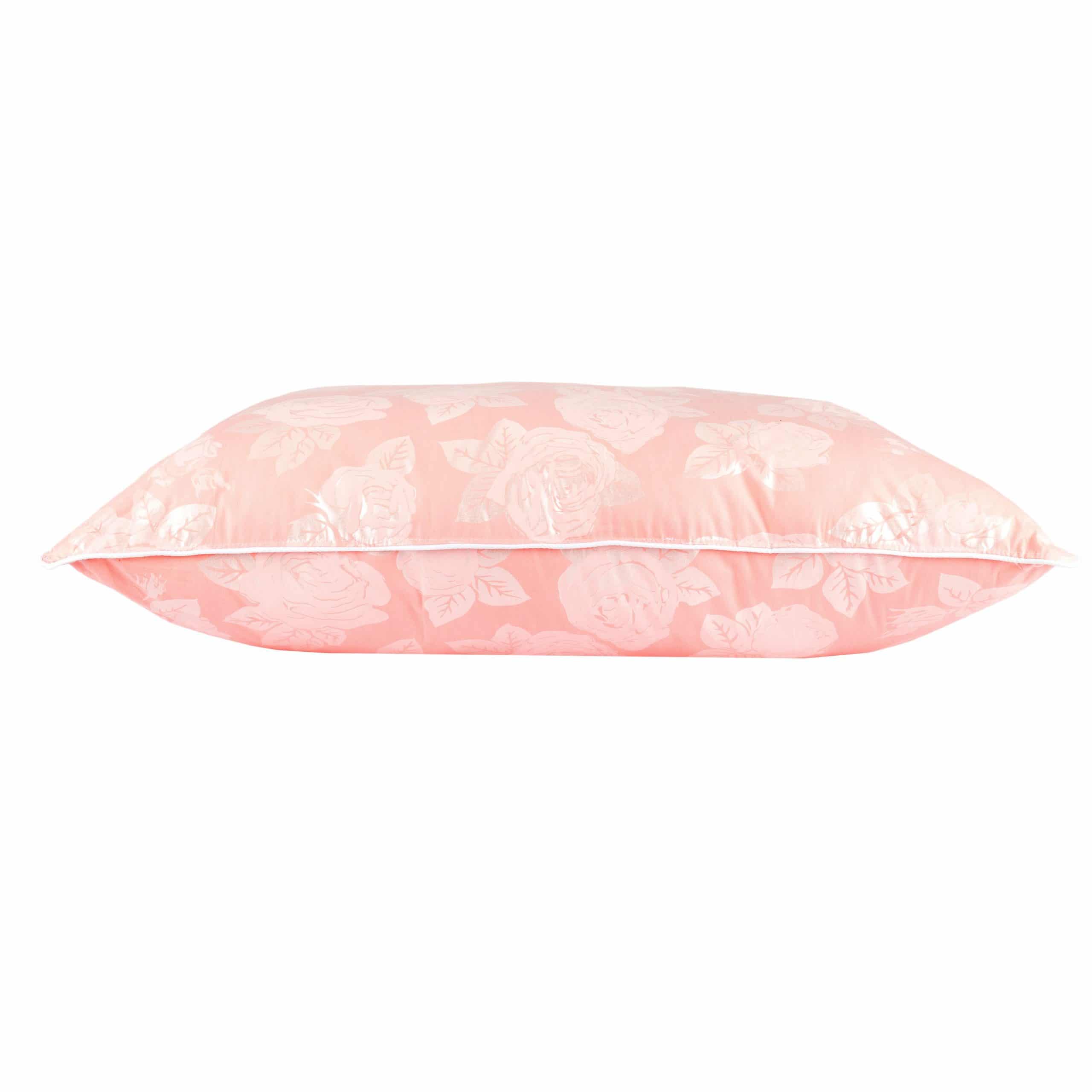 Perna SOMNART, 40x40 cm, umplutura pene 90%, puf 10%, bumbac 100%, model floral roz - 2