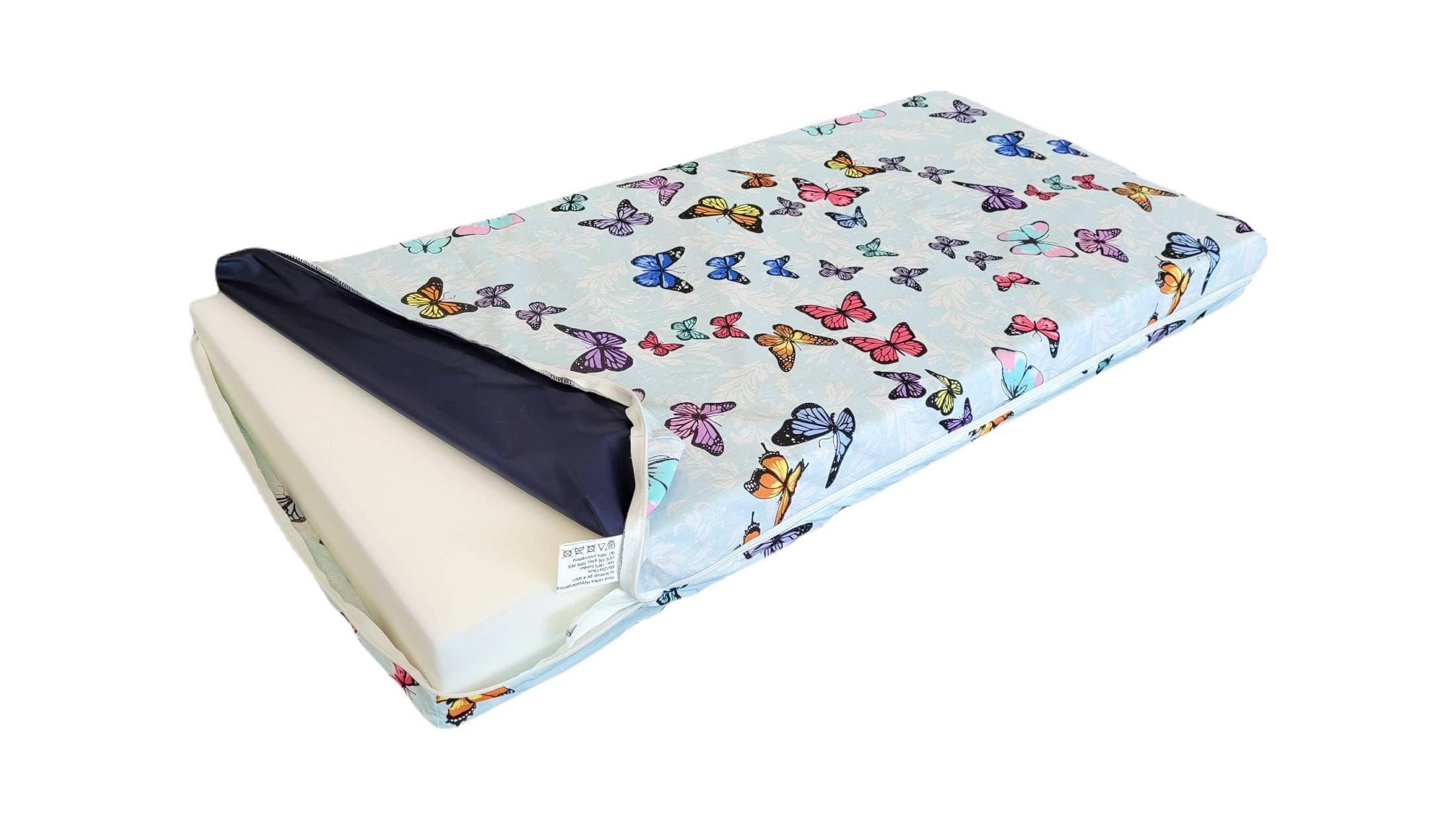 Saltea cu memorie Somnart Memory 60x120, înălțime 10 cm, pentru bebeluși și copii, husă impermeabilă, fermitate medie, model fluturi - 6