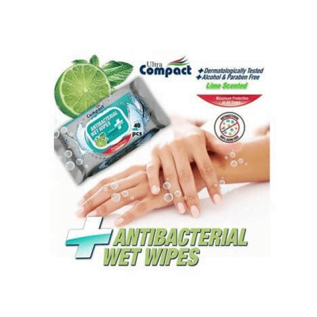Servetele Umede Antibacteriene 🚫🦠 pentru Maini, Dezinfectante, Ultra Compact, 40 buc/set, fara Alcool sau Parabeni, Lime 🍋 - 2