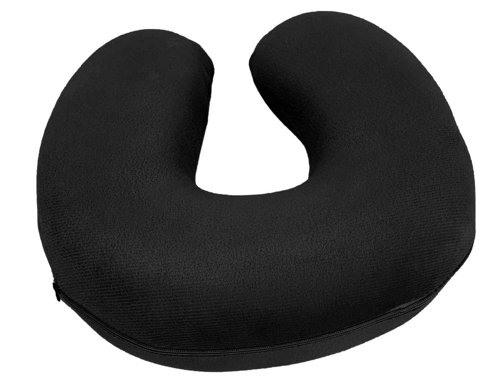 Perna calatorie SOMNART din spuma Memory cul NEGRU dimensiune 32x32x8