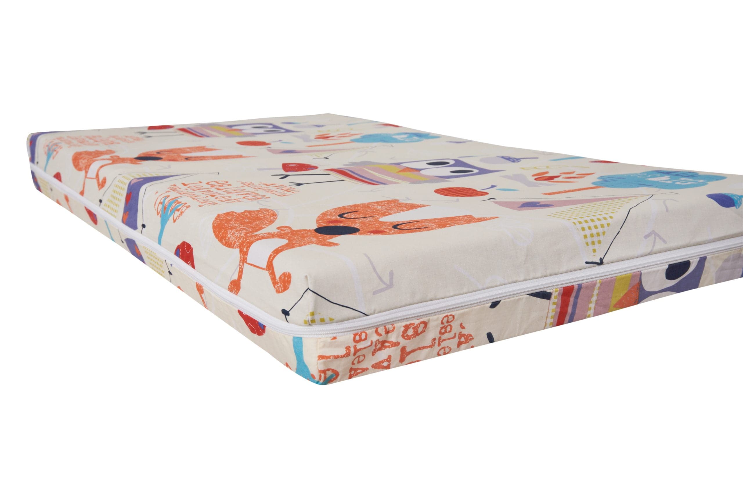 Saltea cu spumă poliuretanică SomnART Ortopedică 80x160, înălțime 10 cm, pentru bebeluși și copii, husă impermeabilă, fermitate ridicată, model bufniță - 6