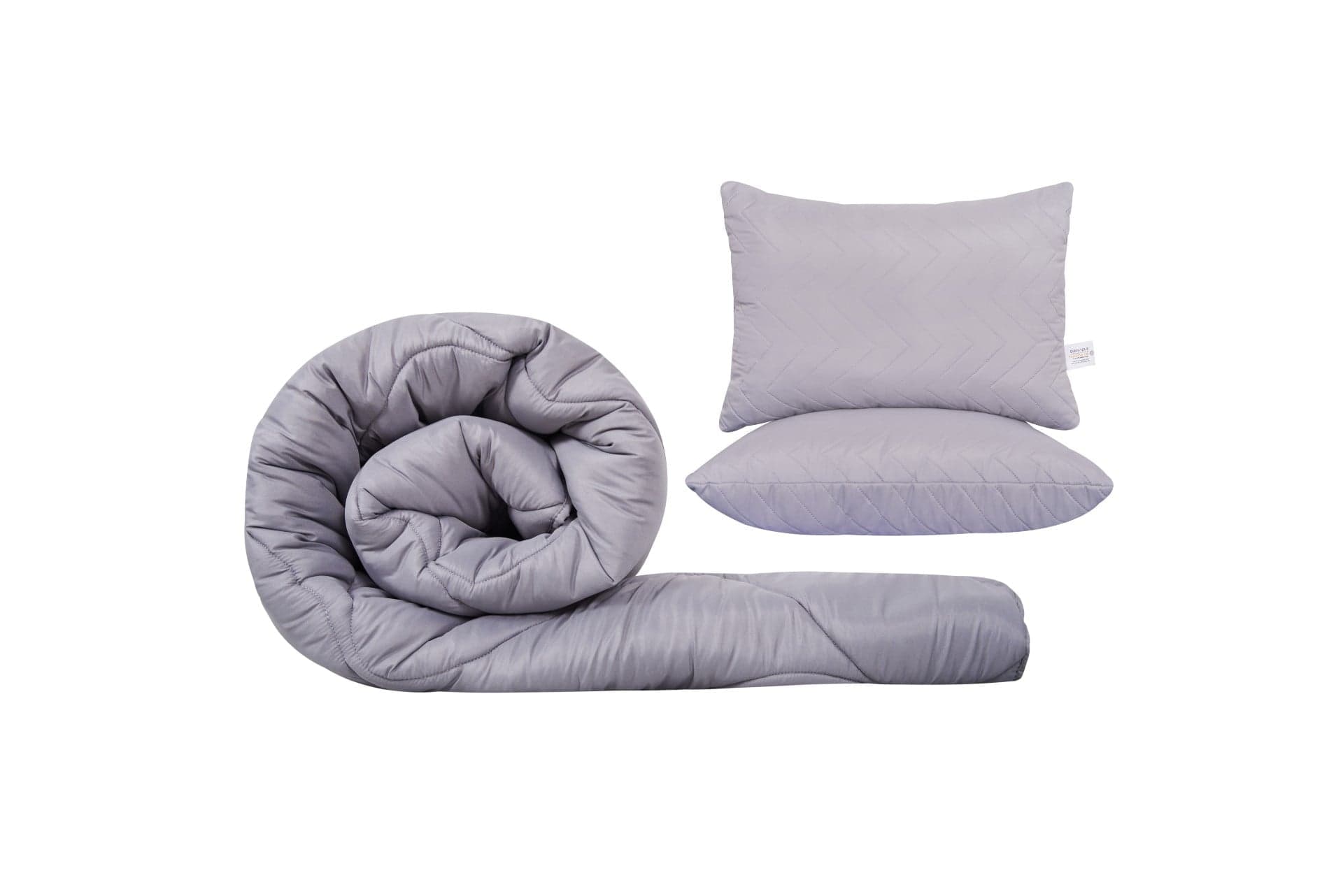 Set SomnART gama Coral, Pilota 200x220 cm si 2 perne 50x70 cm  Silver