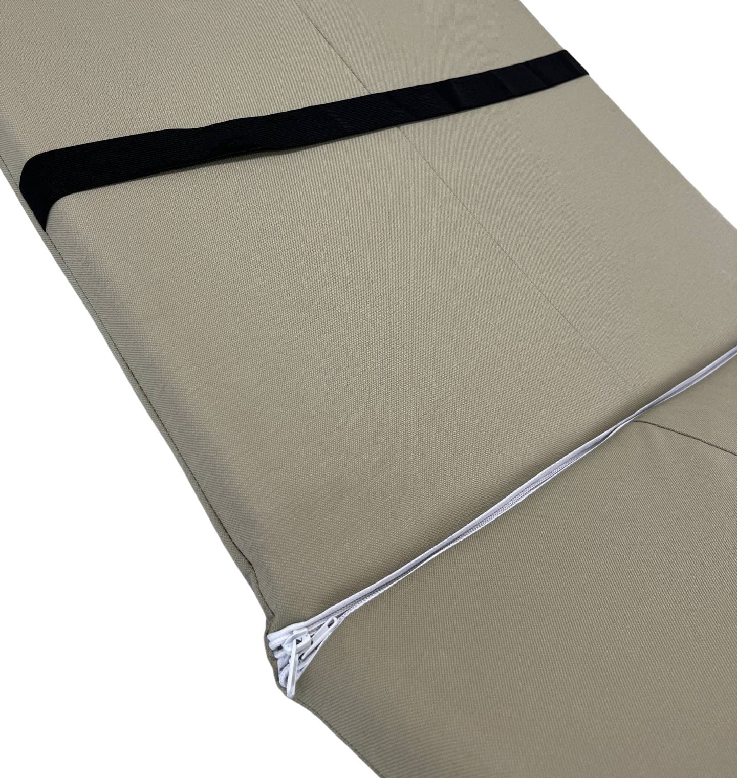 Saltea cu spumă poliuretanică Somnart 60x185, înălțime 4 cm, pentru șezlong, doua segmente, husă impermeabilă, culoare bej - 4