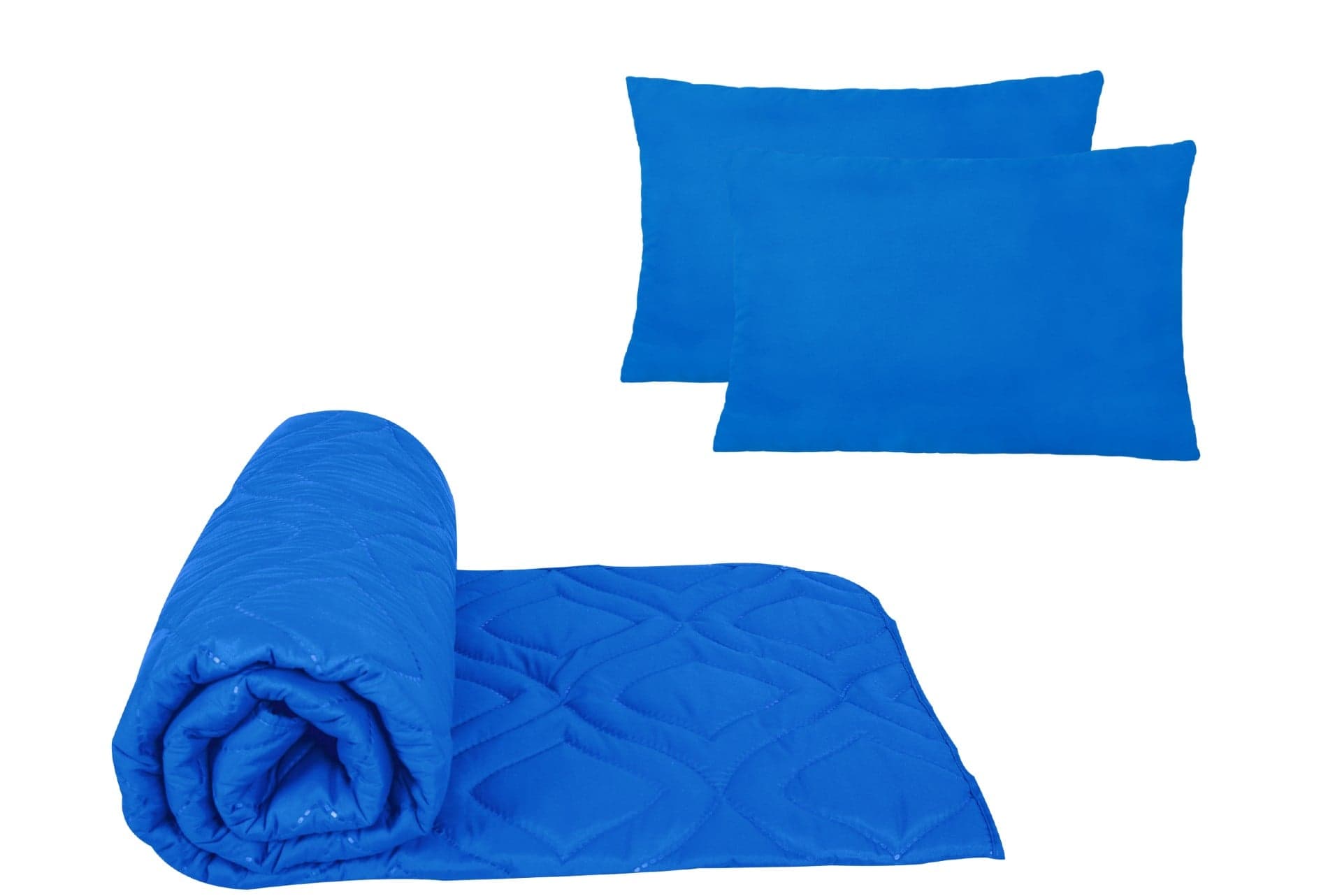 Set pilota Belina 180x200 cm+ 2 perne Belina 50x70 cm - ALBASTRU