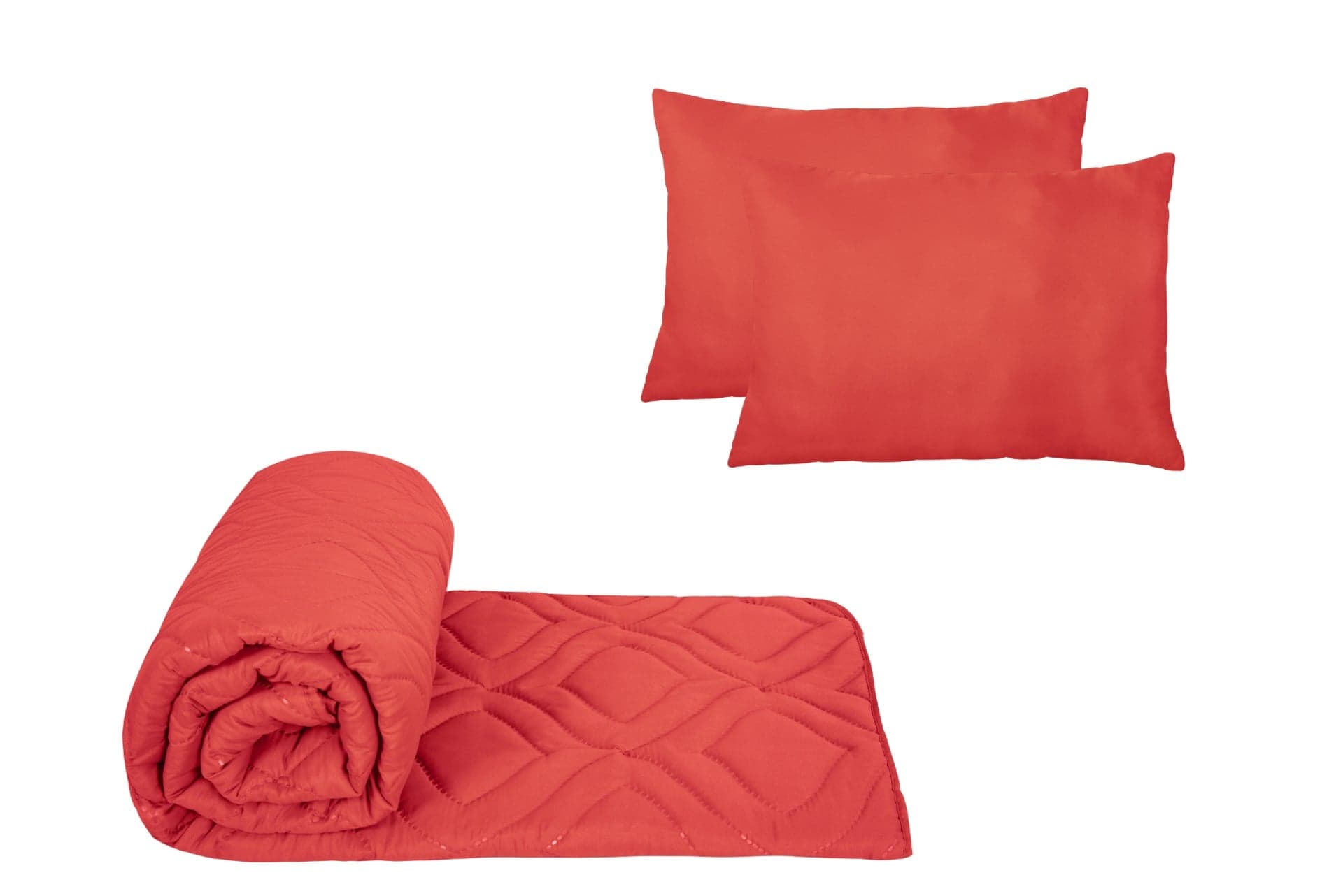 Set pilota Belina 180x200 cm+ 2 perne Belina 50x70 cm - ROSU