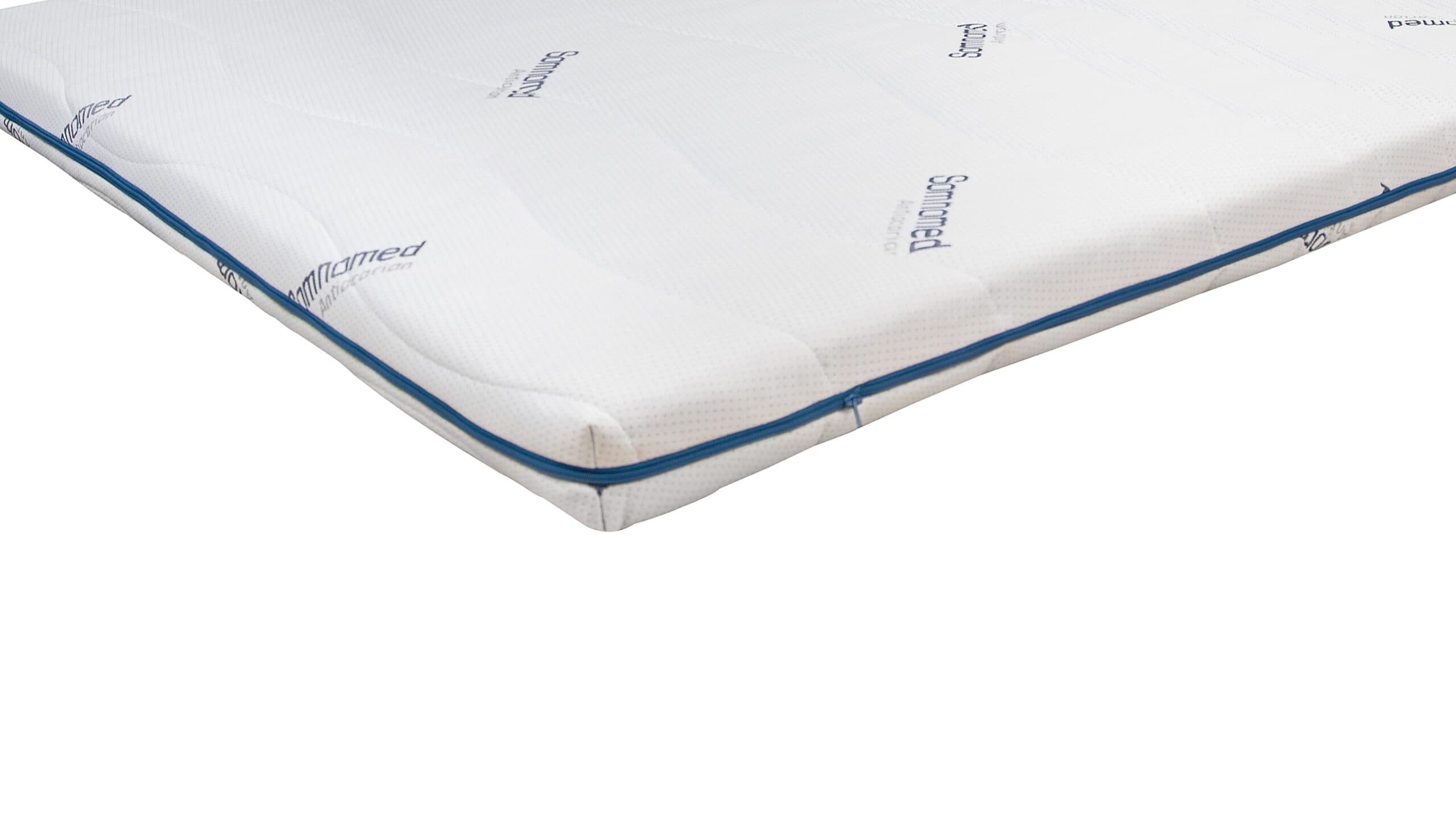 Husa topper 140x200x7, SomnoMed Antiacaria, pentru alergici, cu fermoar