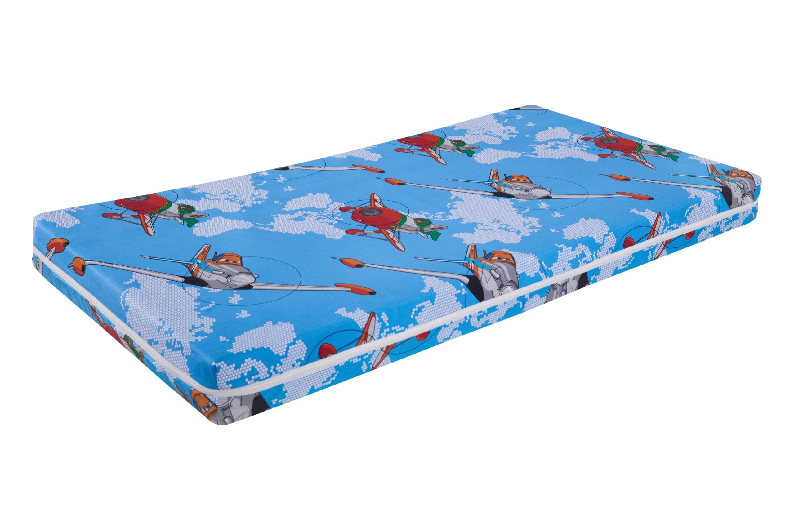 Saltea cu memorie Somnart Memory 60x120, înălțime 10 cm, pentru bebeluși și copii, husă impermeabilă, fermitate medie, model aviator - 2