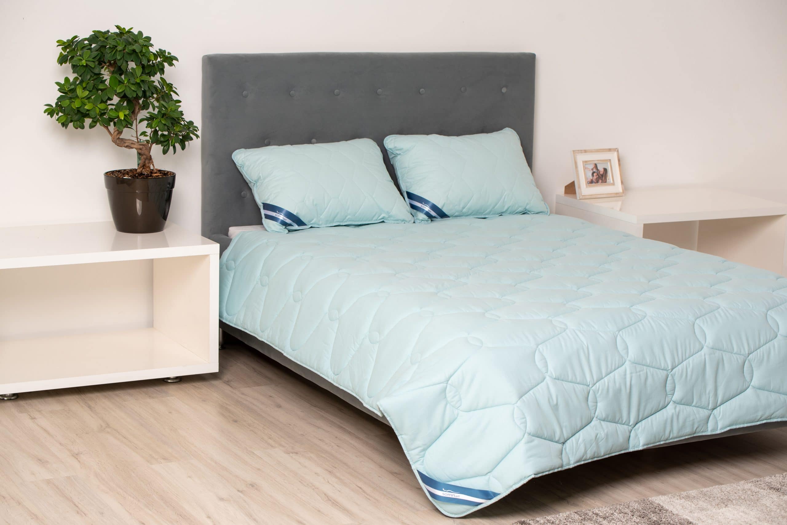 Set Pilota bumbac Somnart Bella 150x200cm 200g model biscuite + 1 perna bumbac Somnart Bella, 50x70cm, Gri - 6