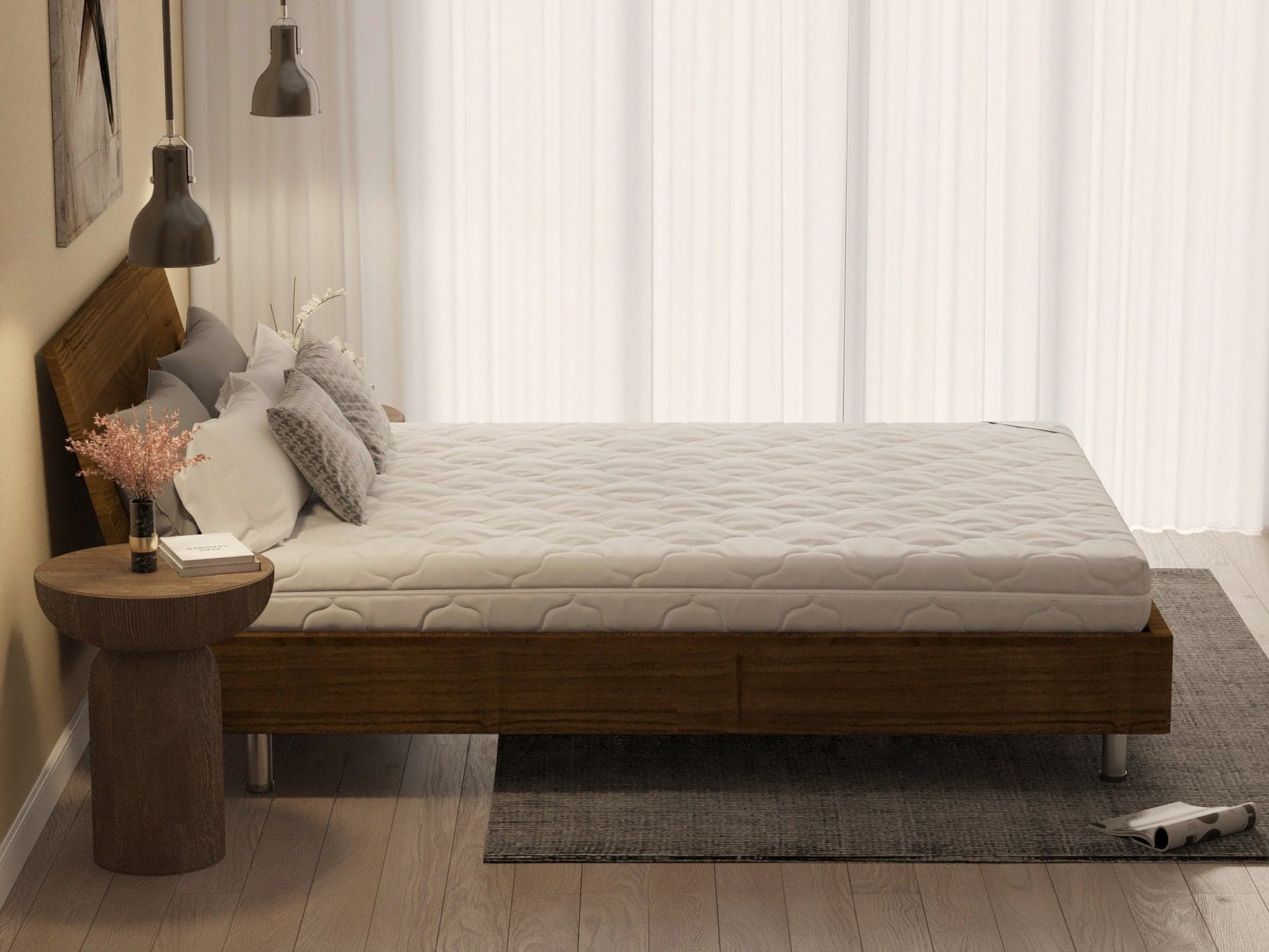 Saltea cu spumă poliuretanică Somnart HypoallergenicMed Bumbac 100x200, înălțime 16 cm, hipoalergenică, husă cu fermoar, rulată, fermitate medie - 4