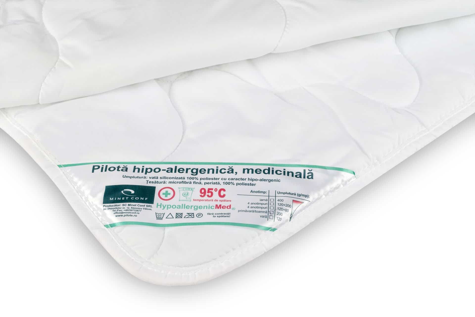 Set Baby HypoallergenicMed - perna 40x60 cm si pilota 100x140 cm hipoalergenica pentru bebelusi - 2