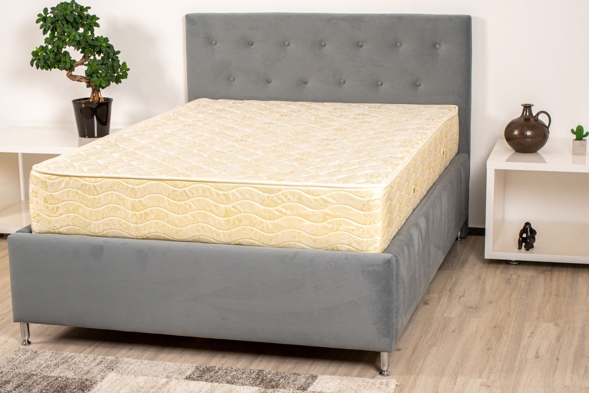 Saltea cu arcuri Somnart Clasic ProConfort 90x200, înălțime 25 cm, clasică, ortopedică, 2 fețe, rulată, fermitate medie