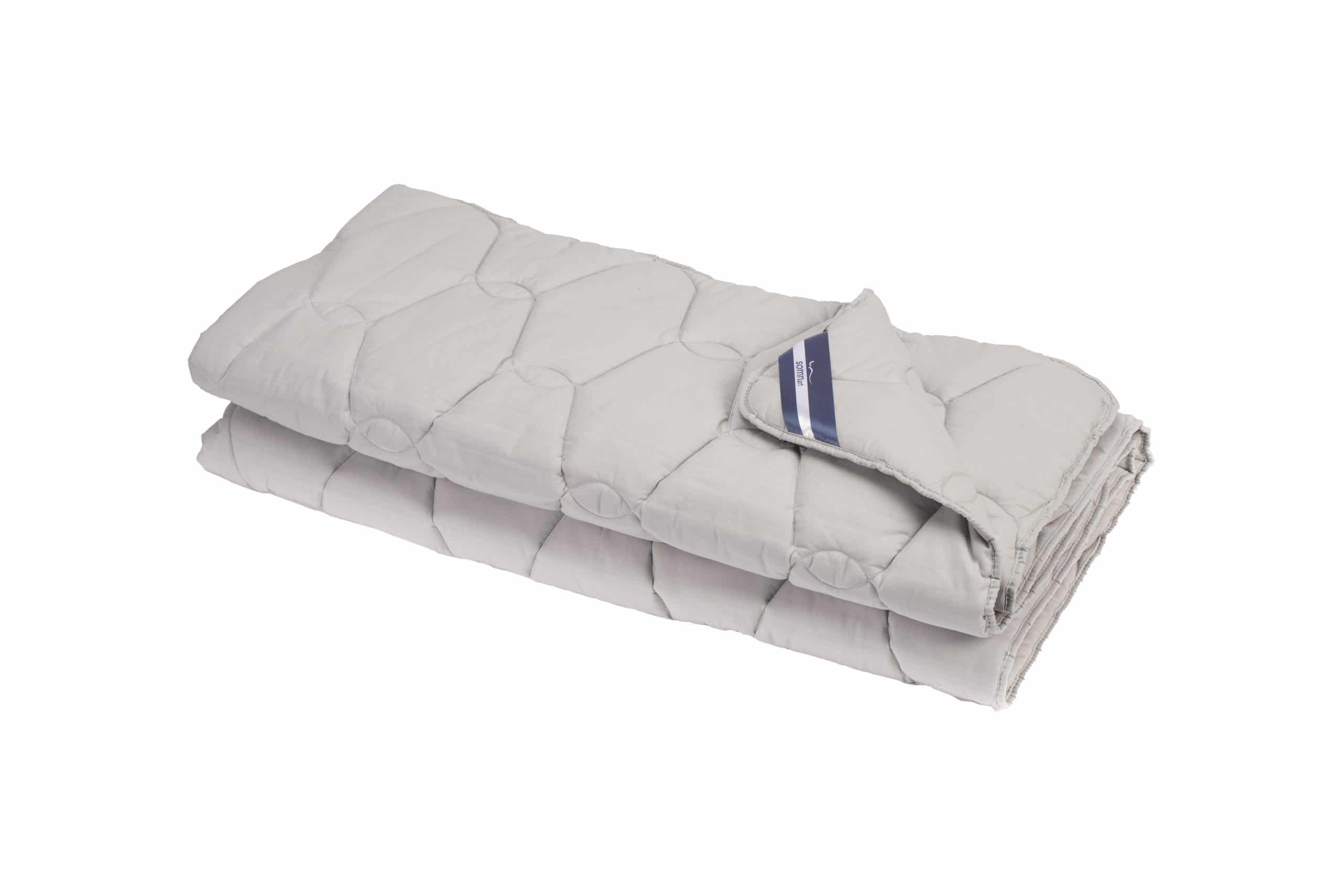 Set Pilota bumbac Somnart Bella 200x220cm 200g model biscuite + 2 perne bumbac Somnart Bella, 50x70cm, Gri - 3