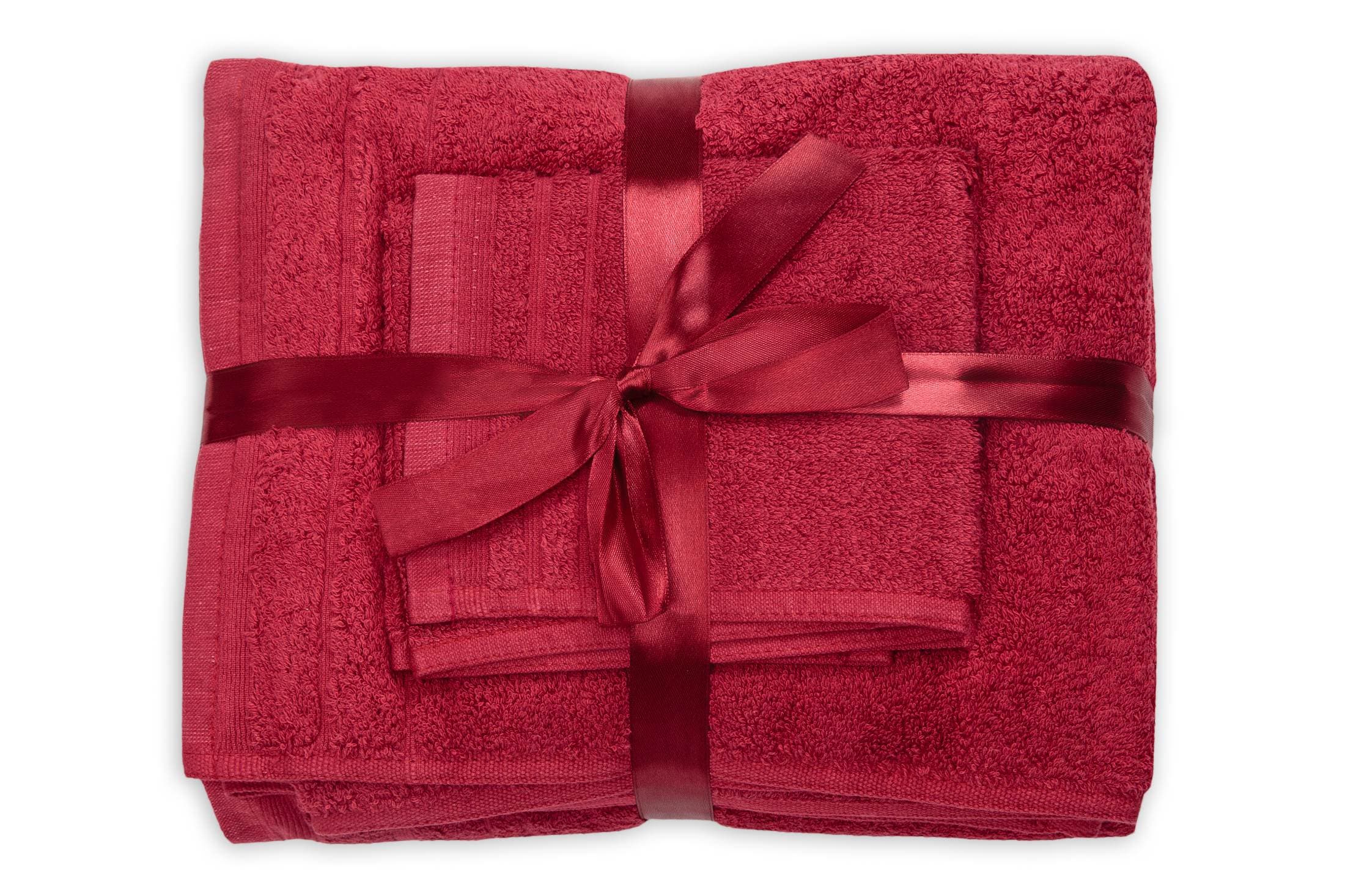 Set prosoape bumbac Somnart, 600gsm, de fata 50x90 cm + de corp 70x140 + de maini 30x50 cm - bordeaux - 4