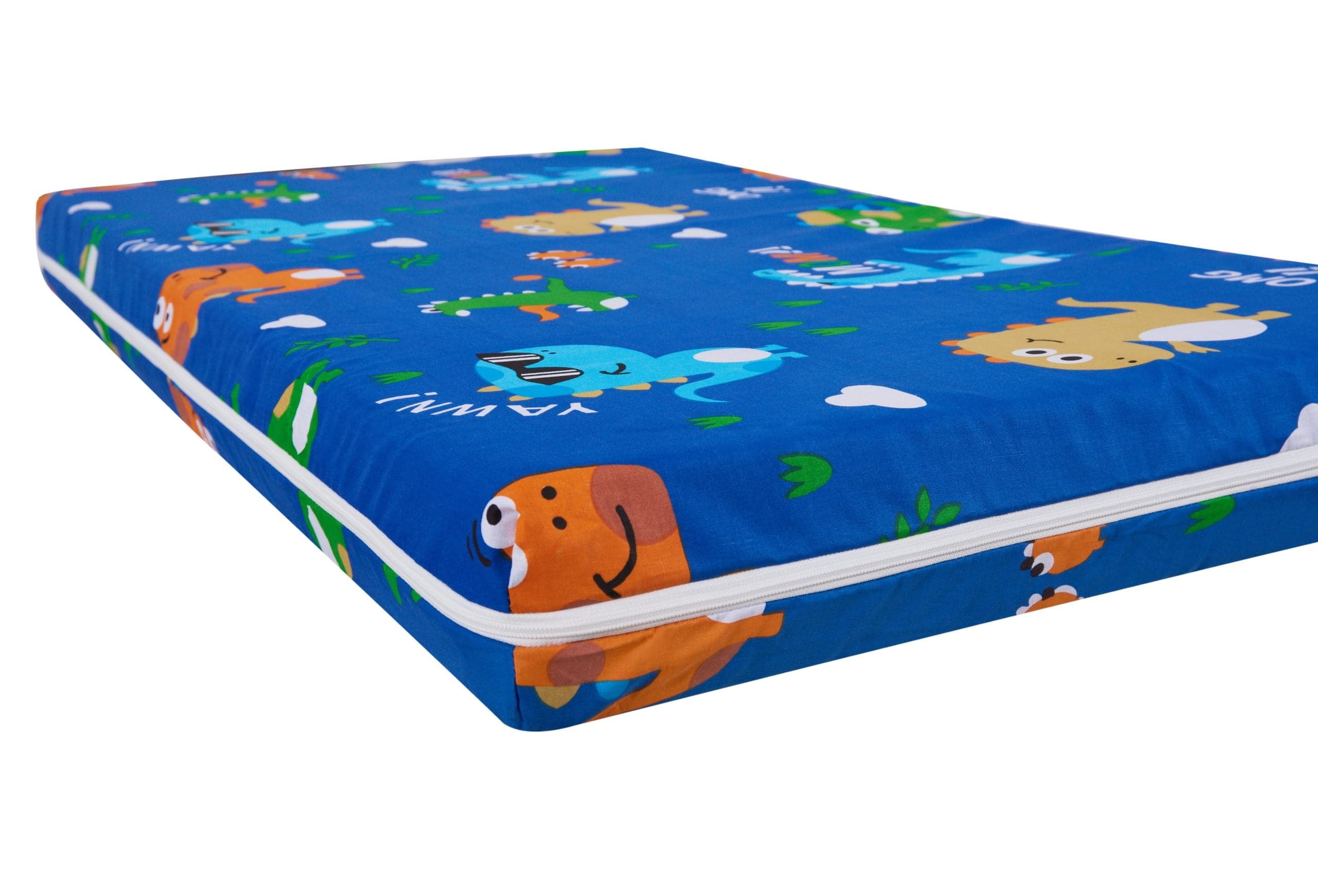 Saltea cu memorie Somnart Memory 60x120, înălțime 10 cm, pentru bebeluși și copii, husă impermeabilă, fermitate medie, model dinozauri - 2