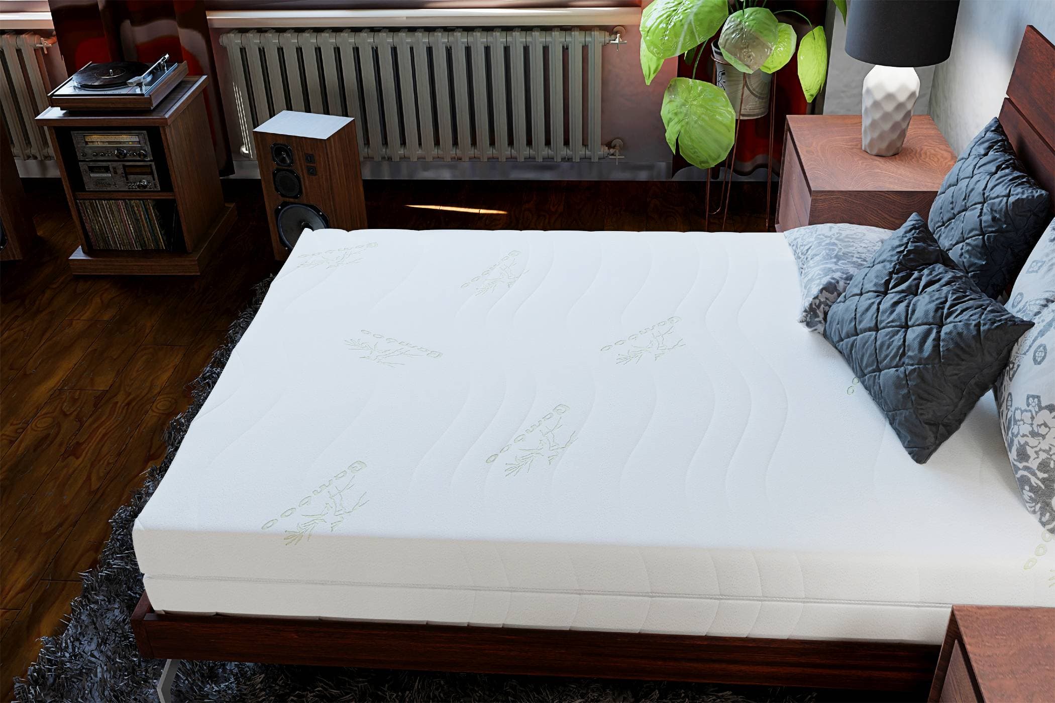 Saltea cu memorie 3D Somnart Memory Bambus 140x200, înălțime 16 cm, husă cu bambus lavabilă și detașabilă cu fermoar, mânere, fermitate medie - 2