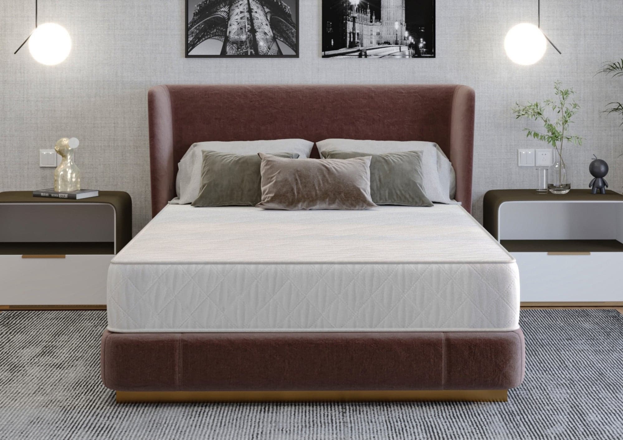 Saltea cu arcuri SomnART DORMA 100x190, înălțime 20 cm, ortopedică, husă matlasată, duritate medie - 3