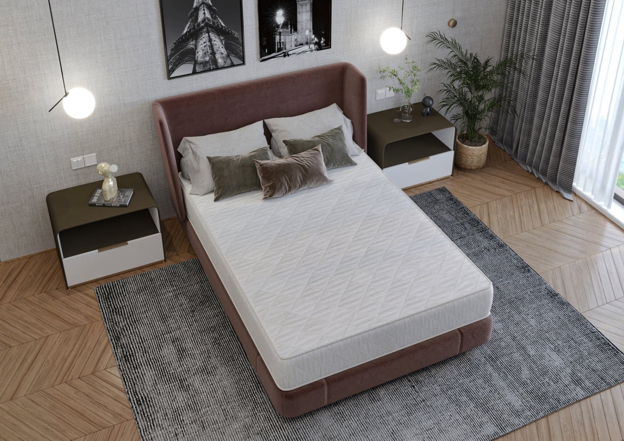 Saltea cu arcuri SomnART DORMA 100x190, înălțime 20 cm, ortopedică, husă matlasată, duritate medie - 4