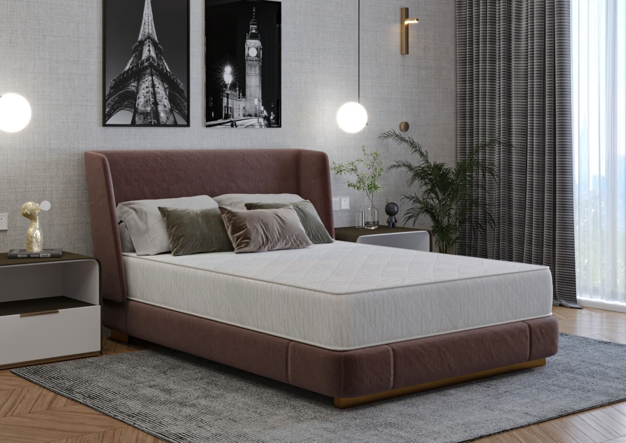 Saltea cu arcuri SomnART DORMA 80x200, înălțime 20 cm, ortopedică, husă matlasată, duritate medie