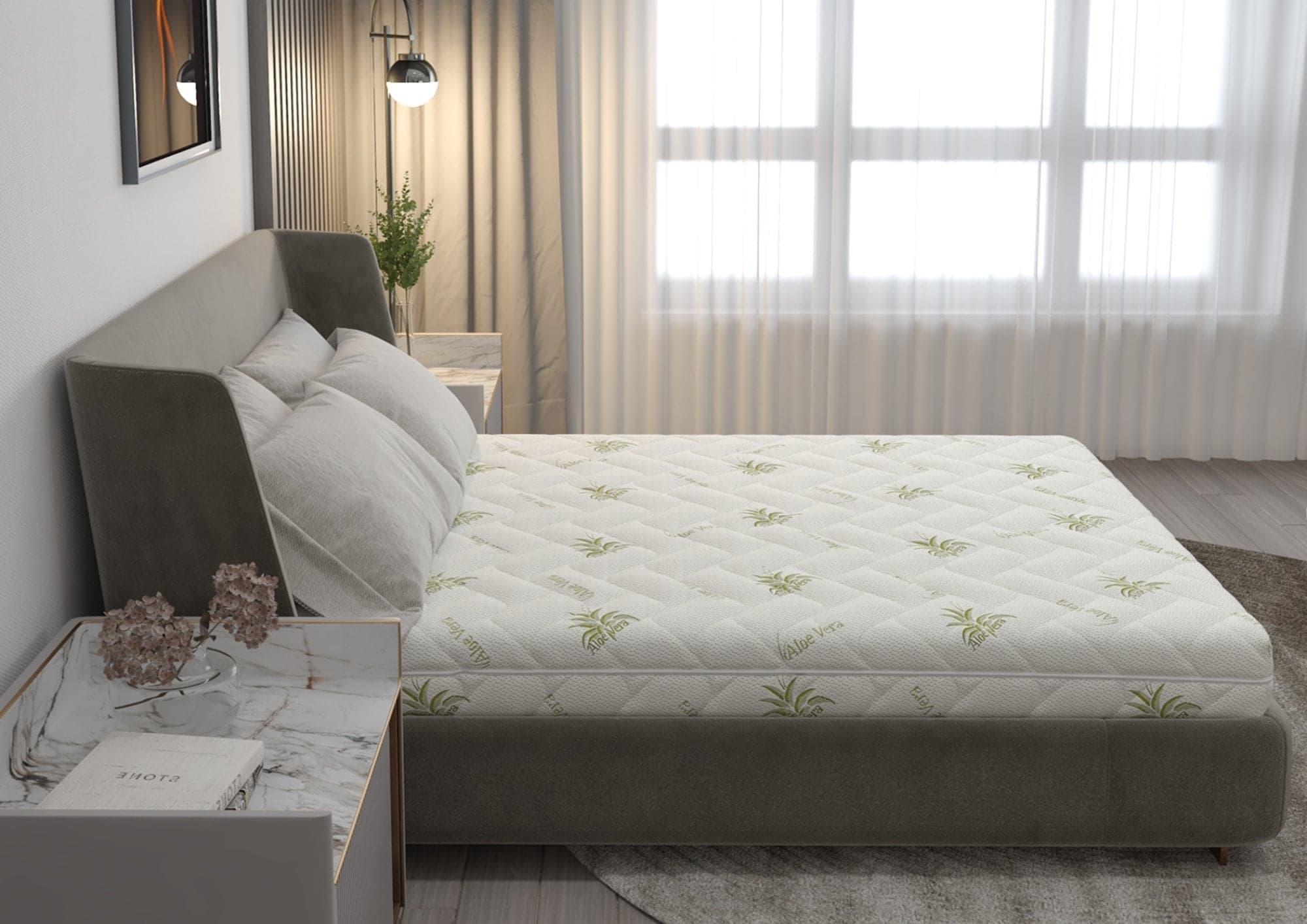 Saltea cu spumă poliuretanică Somnart FermiMax Aloe Vera 140x200, înălțime 15 cm, anatomică, husă lavabilă și detașabilă cu fermoar, fermitate ridicată - 4