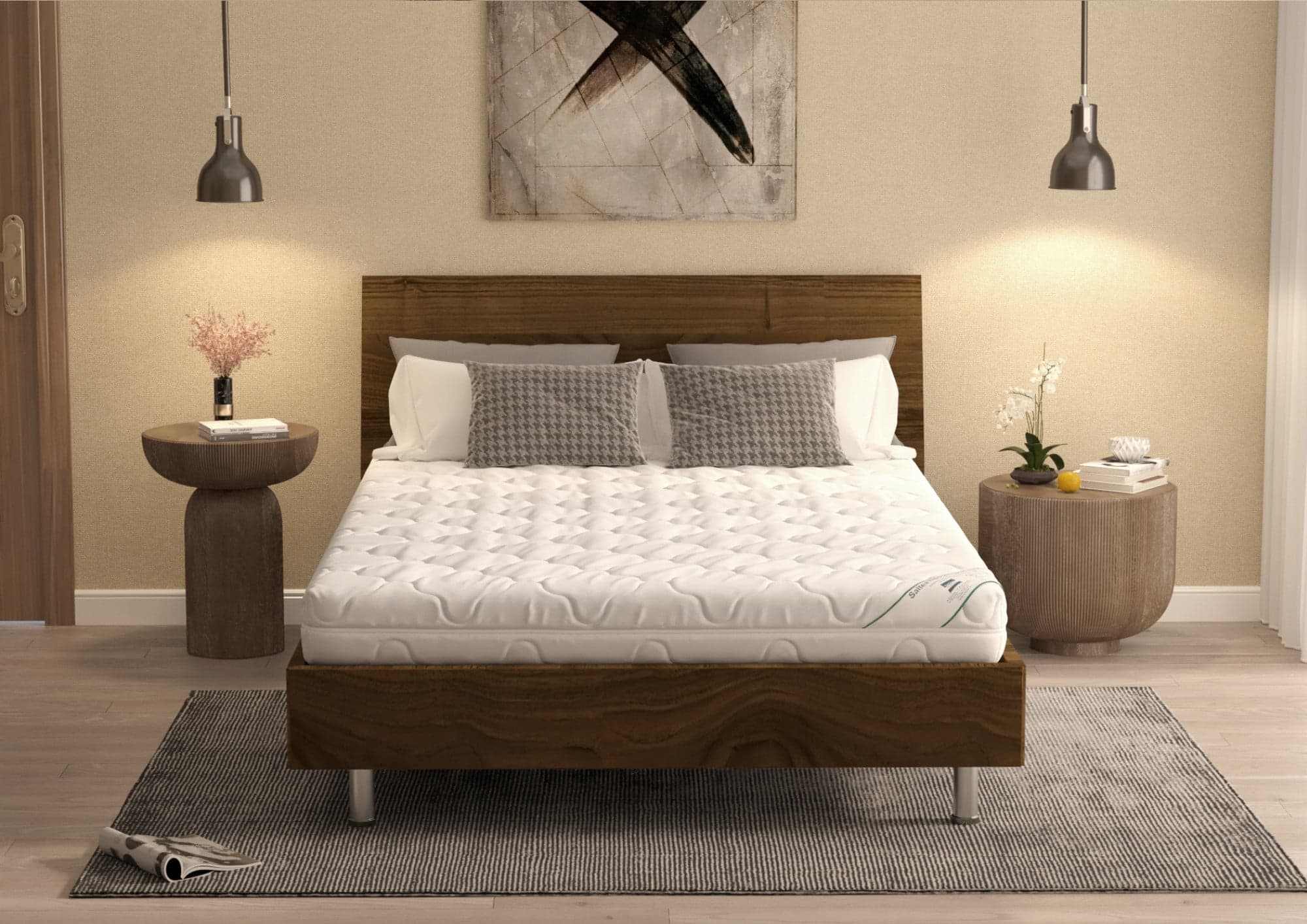 Saltea cu spumă poliuretanică HypoallergenicMed PolyCotton 140x200, hipoalergenică, husă lavabilă și detașabilă cu fermoar, fermitate medie - 3