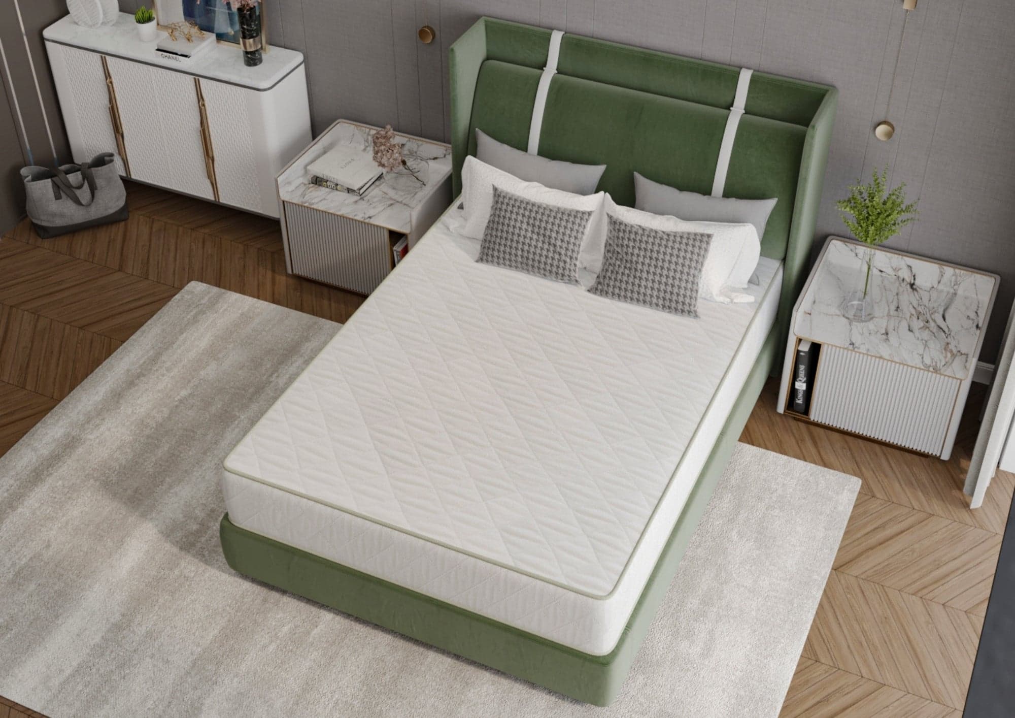 Saltea cu arcuri SomnART LETTO 120x190, înălțime 22 cm, ortopedică, husă matlasată, duritate medie-tare - 4