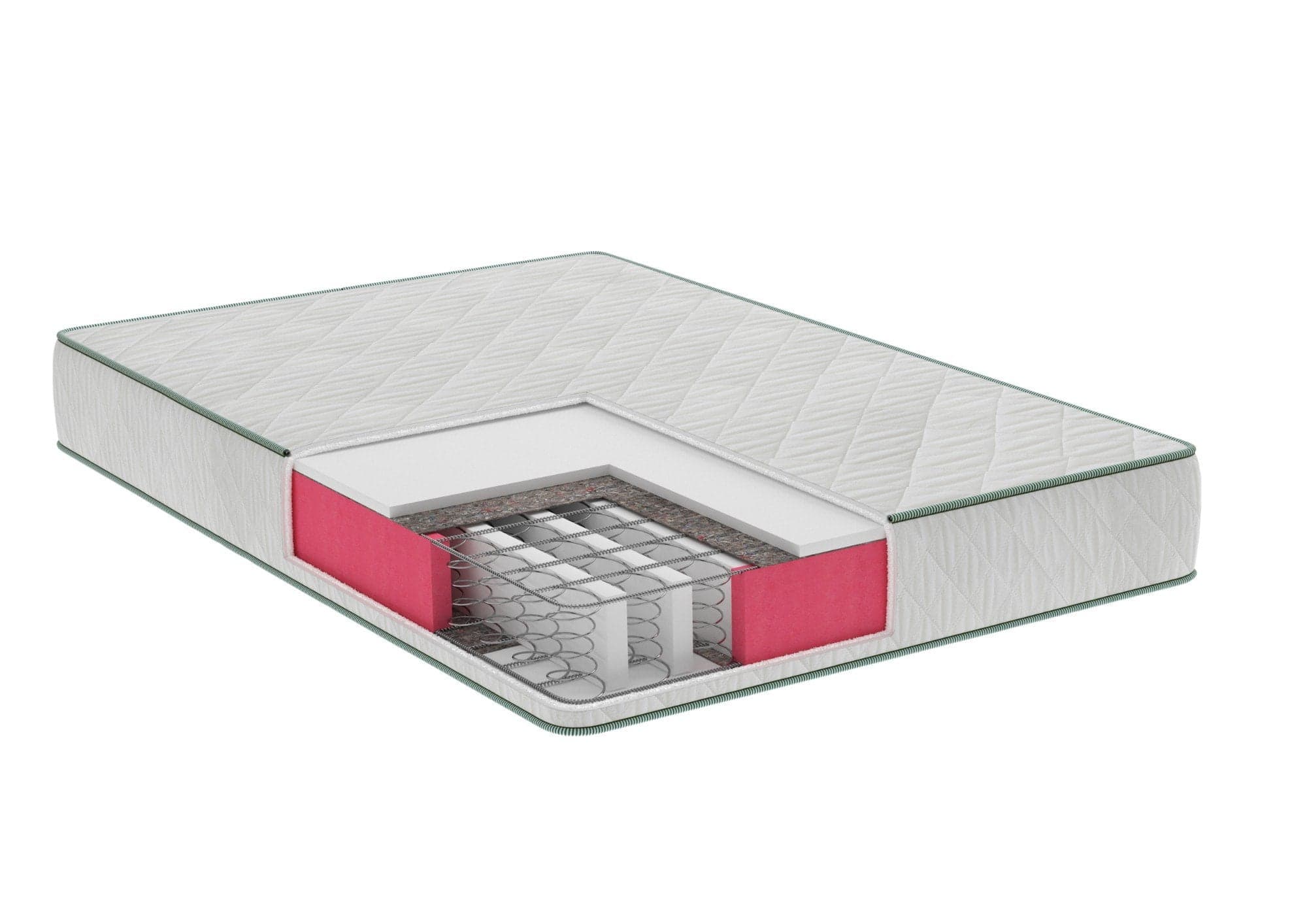 Saltea cu arcuri SomnART LETTO Plus 80x200, înălțime 24 cm, ortopedică, husă matlasată, duritate tare - 2