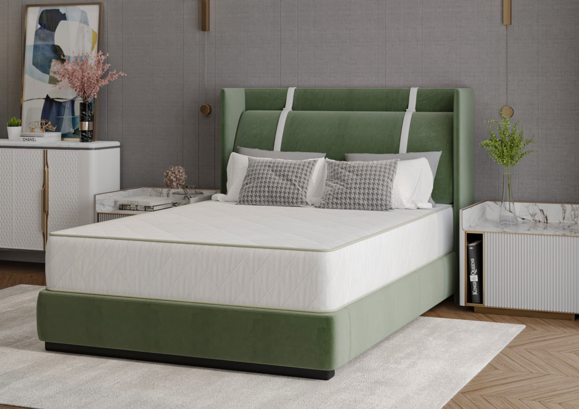 Saltea cu arcuri SomnART LETTO 120x190, înălțime 22 cm, ortopedică, husă matlasată, duritate medie-tare