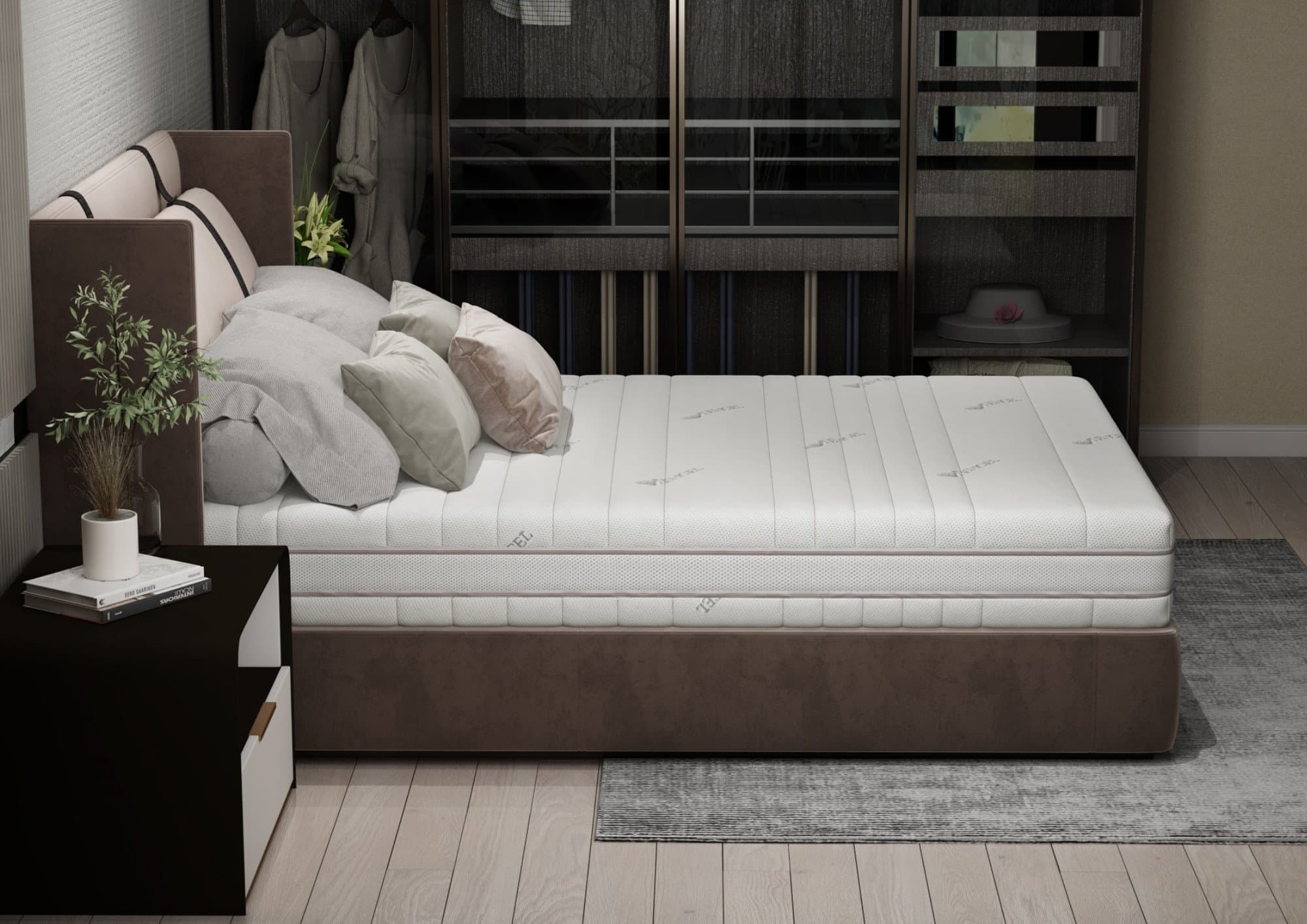 Saltea cu memorie Somnart Memory Tencel 160x200, înălțime 26 cm, 7 zone, aerisiere 3D AirMesh, husa detasabila si lavabila, fermiate medie - 3