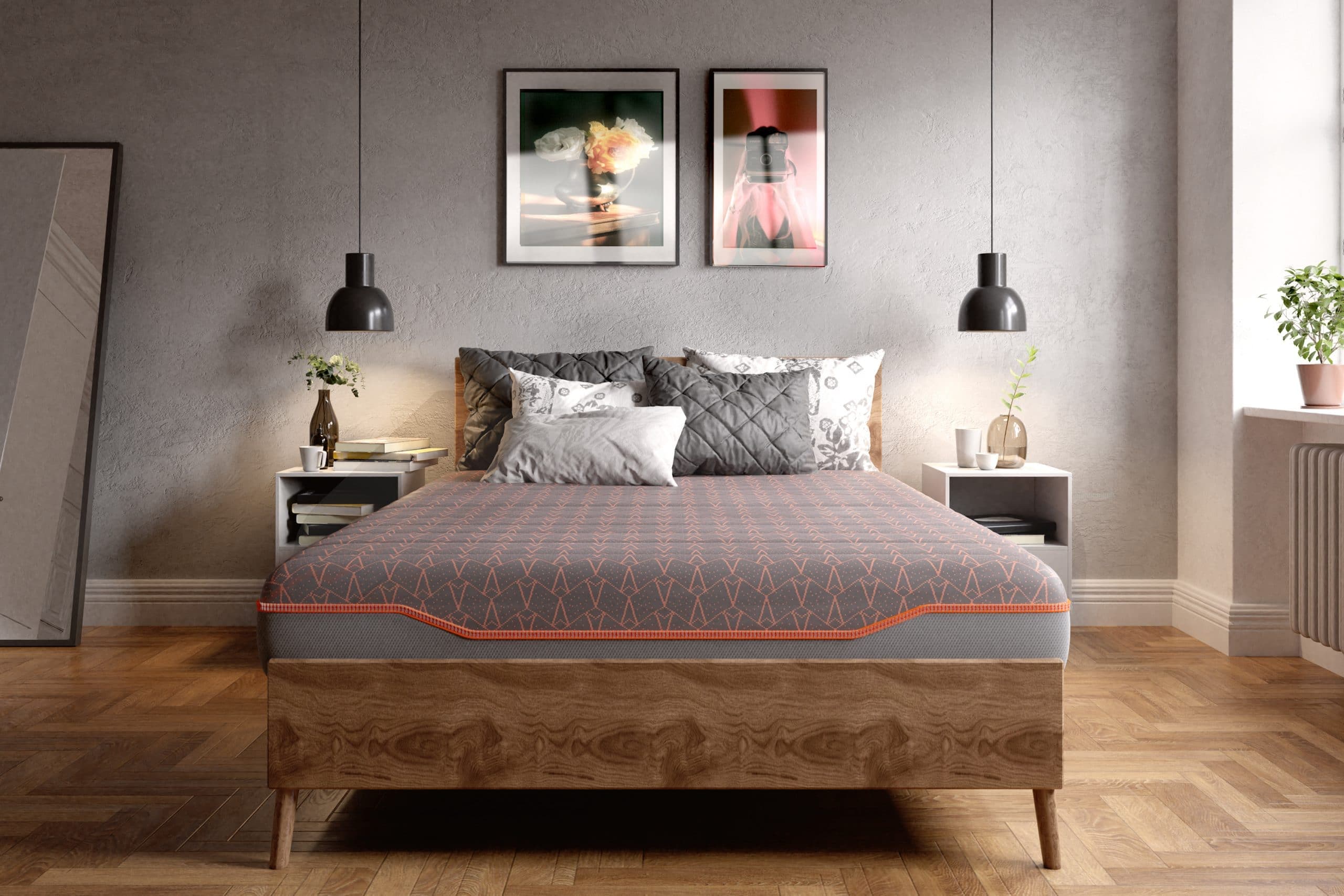 Saltea cu memorie și arcuri individuale SomnArt Supreme Pocket Multilayer 140x190, înălțime 24 cm, husă detașabilă, fermitate medie