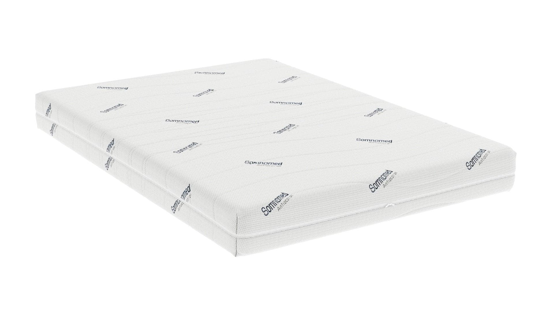 Saltea cu spumă poliuretanică Somnomed Antiacaria 120x190, înălțime 20cm, pentru alergici, husă detașabilă și lavabilă cu tratament antiacarian, fermitate medie - 6