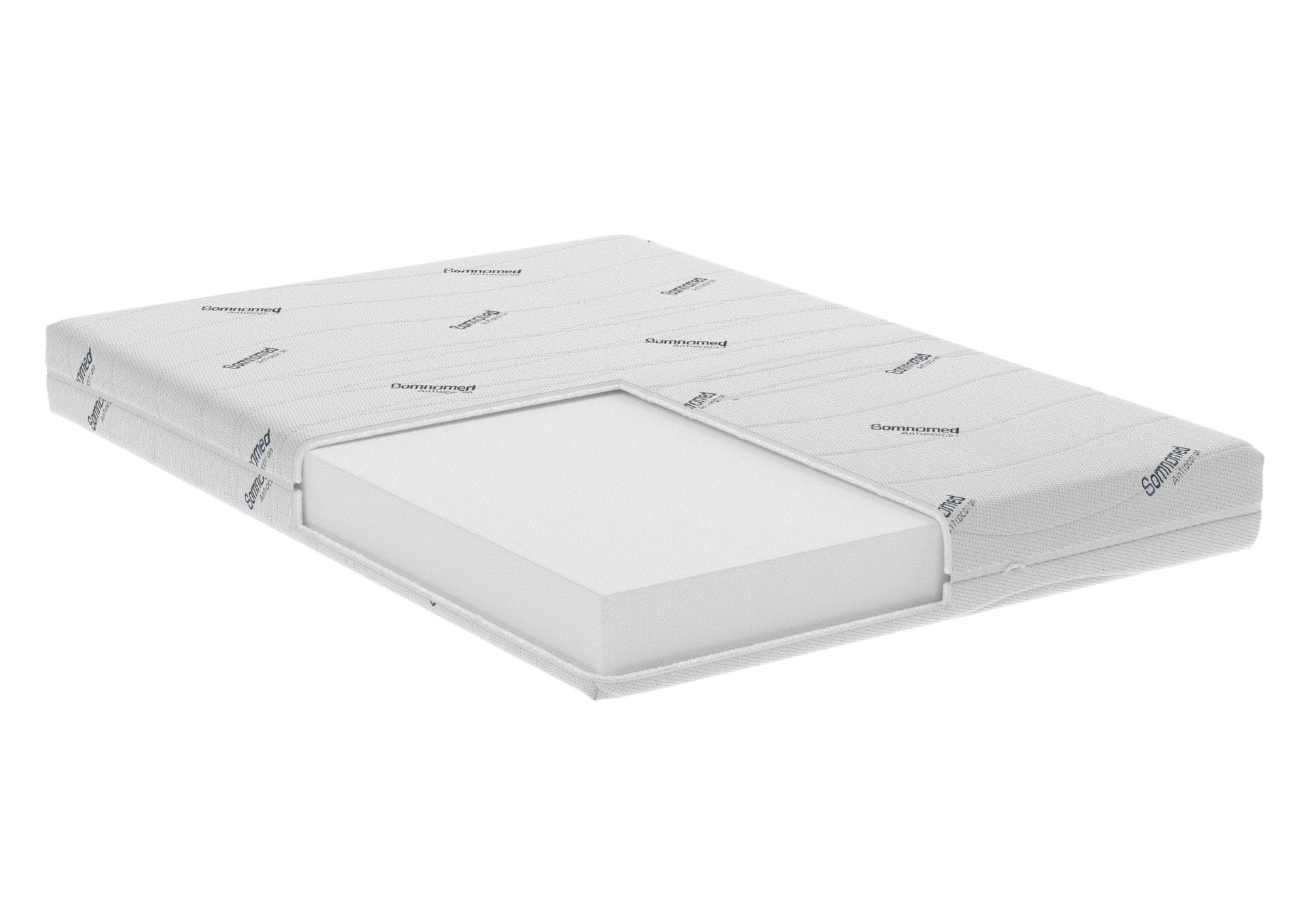 Saltea cu spumă poliuretanică Somnomed Antiacaria 120x190, înălțime 20cm, pentru alergici, husă detașabilă și lavabilă cu tratament antiacarian, fermitate medie - 2