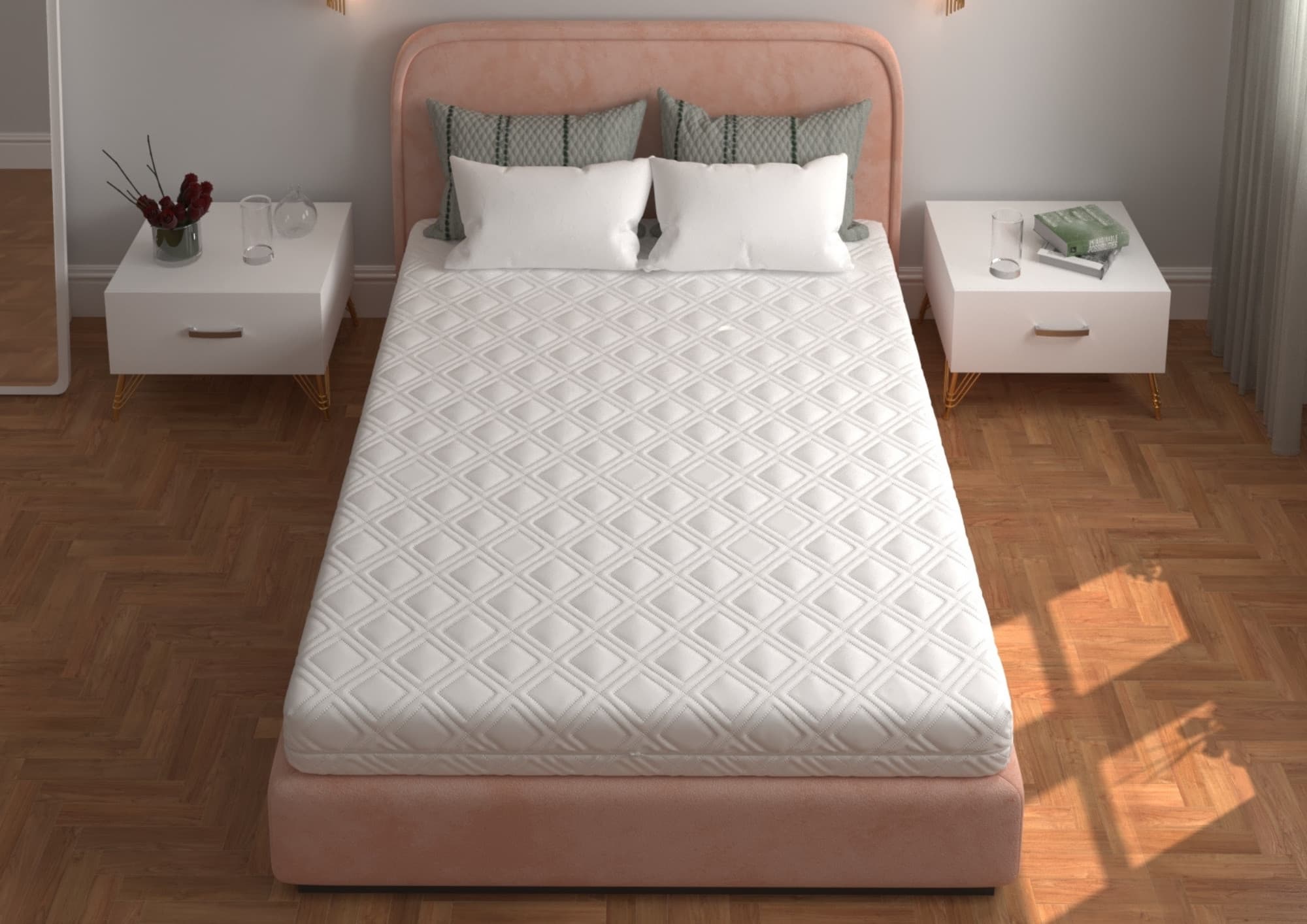 Saltea cu spumă poliuretanică 7 Zone SOMNART 140x200, înălțime 17 cm, ortopedică, husă detașabilă cu fermoar, fermitate medie - 4