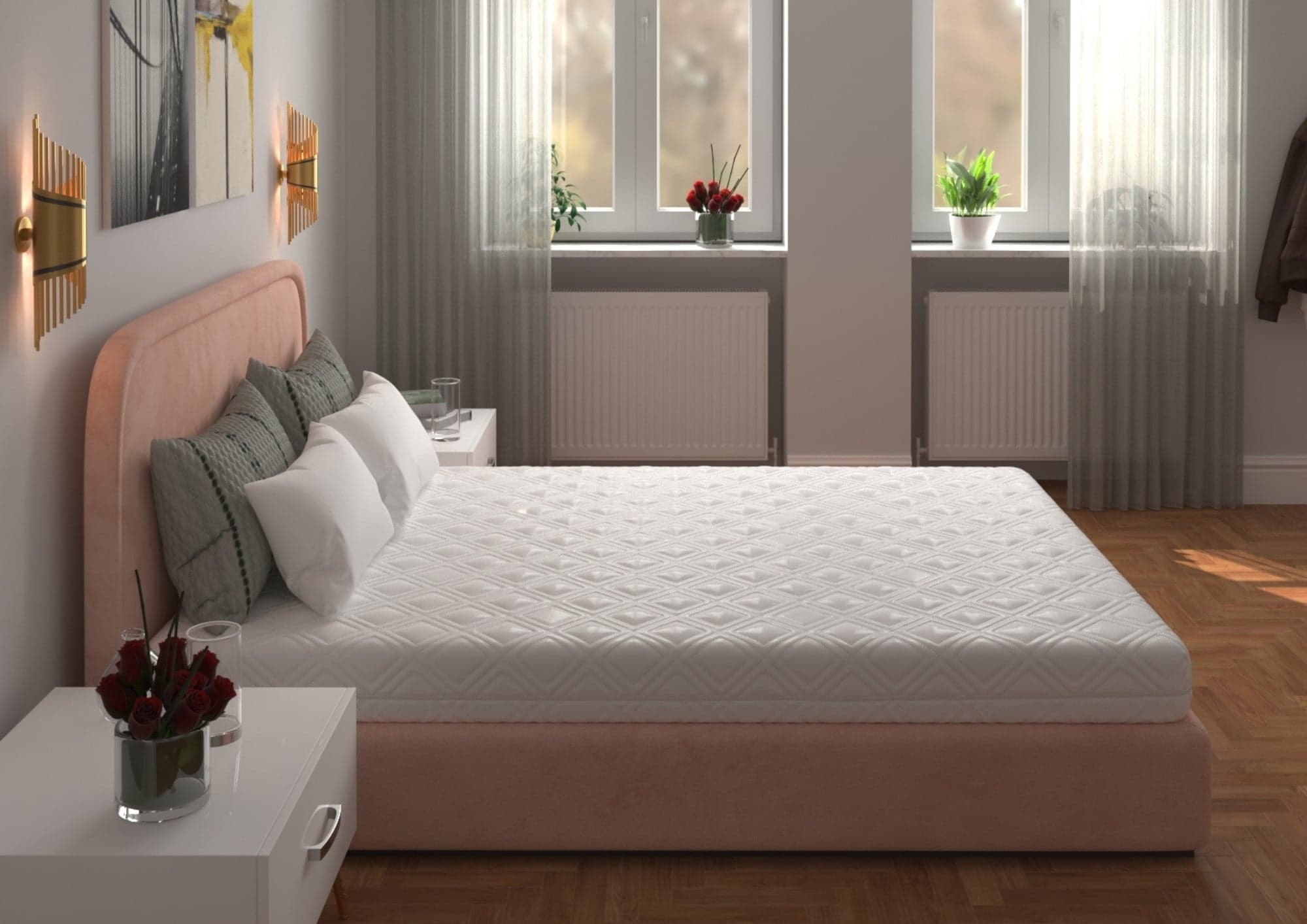 Saltea cu spumă poliuretanică 7 Zone SOMNART 140x200, înălțime 17 cm, ortopedică, husă detașabilă cu fermoar, fermitate medie - 3