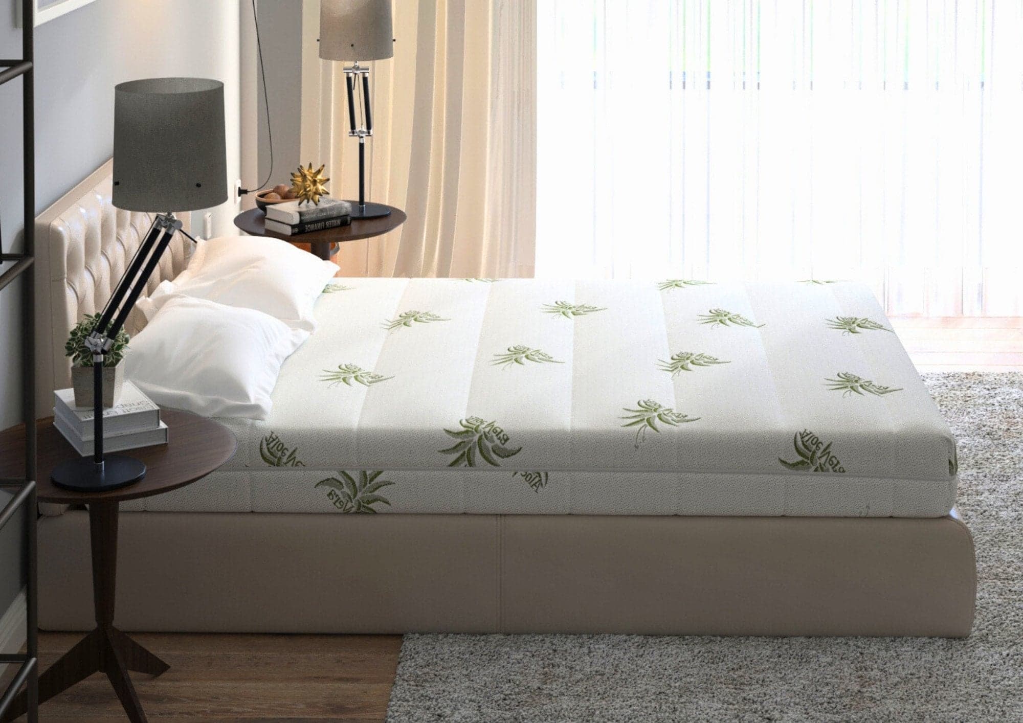 Saltea cu memorie SomnART XXL Memory Plus 200x200, înălțime 25cm, pentru persoane supraponderale, husă Aloe Vera detașabilă, rulată, fermitate mare - 5