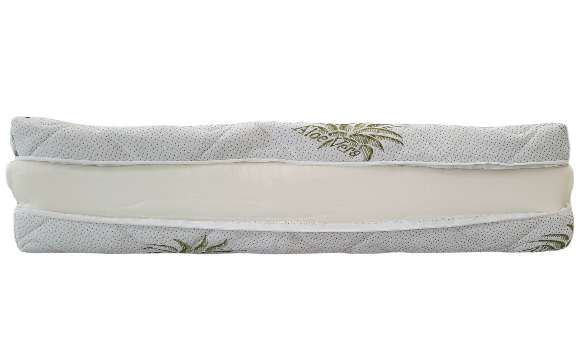 Husa saltea 140x200x25, Aloe Vera, matlasata, lavabila, detasabila, cu fermoar 4 laturi - 3