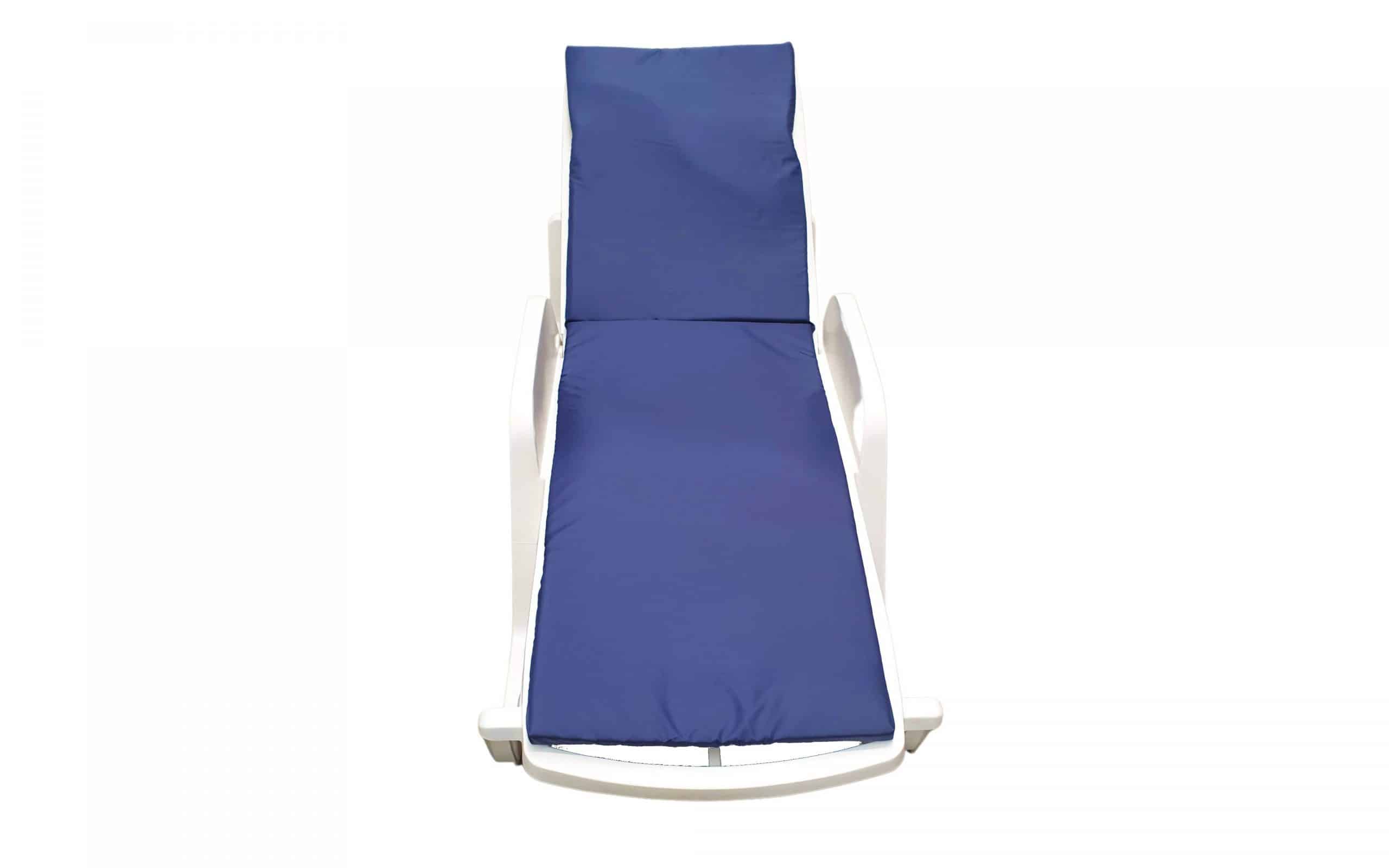 Saltea cu spumă poliuretanică Somnart 60x190, înălțime 4.5 cm, pentru șezlong, doua segmente, husă impermeabilă, culoare bleumarin - 2