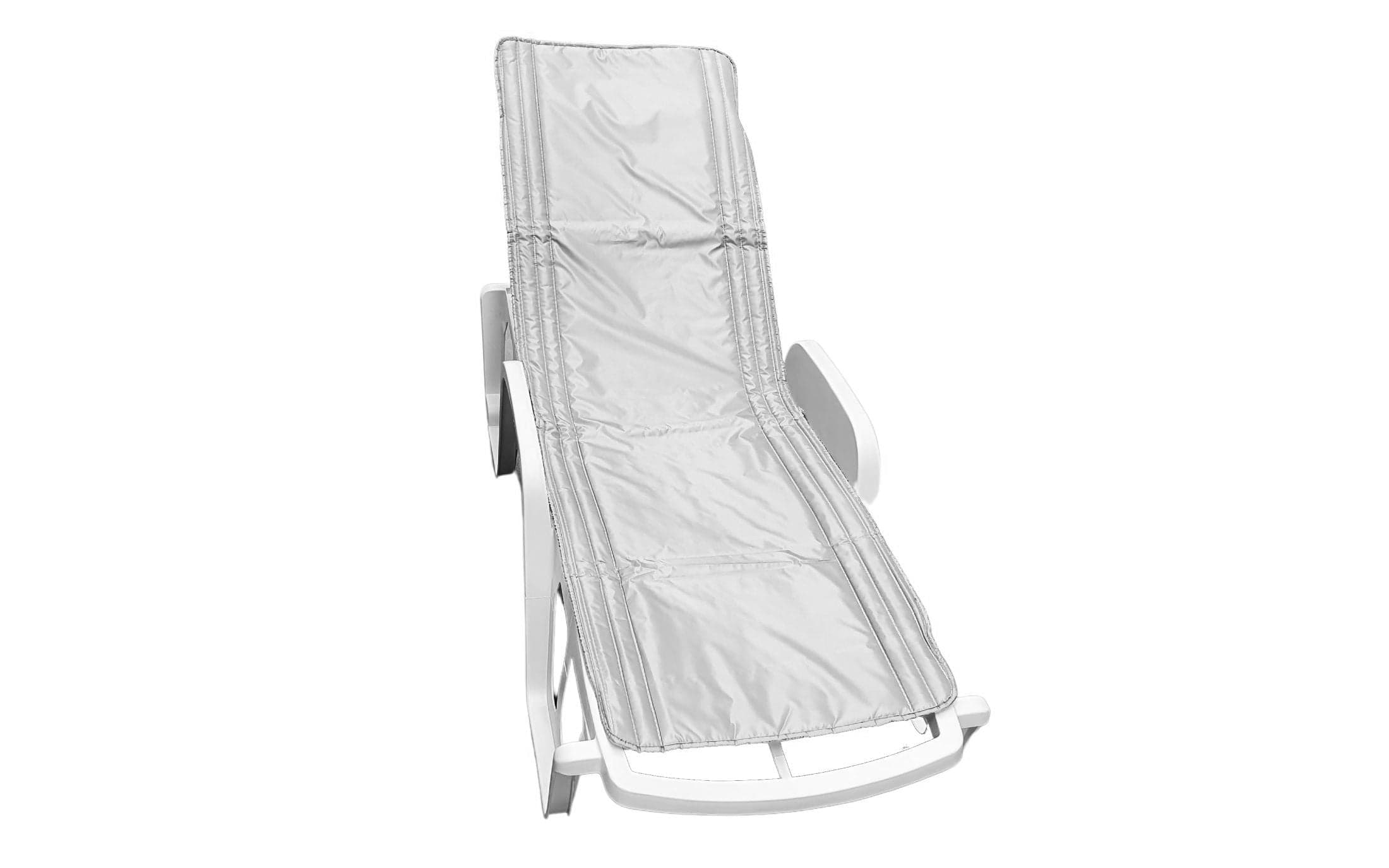 Saltea cu interior vatelină Somnart 60x190, înălțime 1 cm, pentru șezlong, două segmente, husă impermeabilă, culoare gri - 4