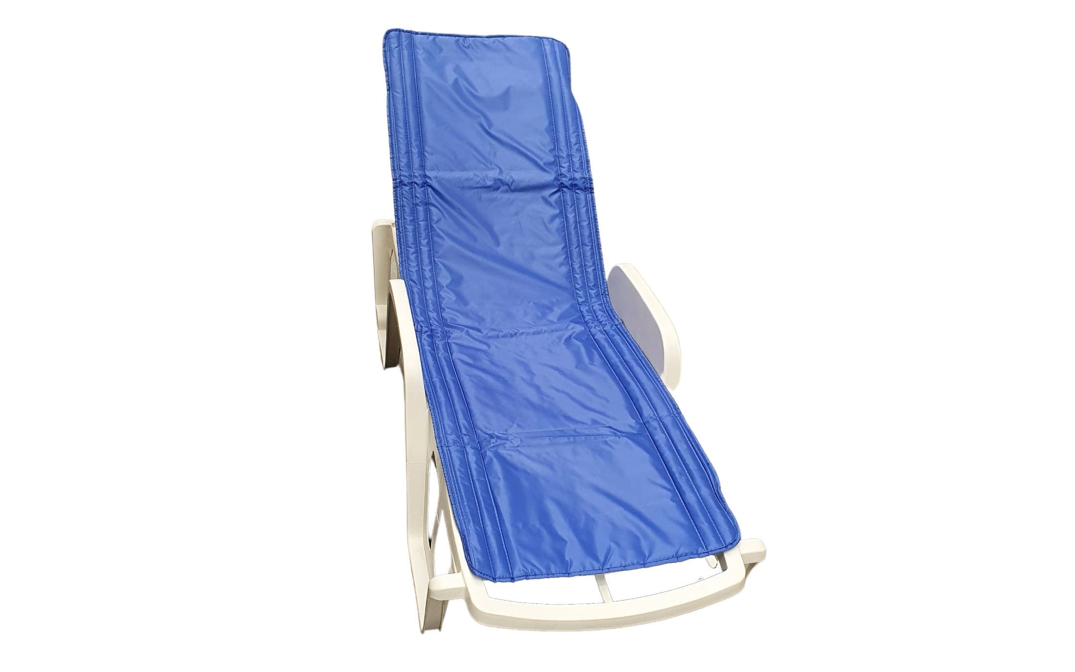 Saltea cu interior vatelină Somnart 60x190, înălțime 1 cm, pentru șezlong, două segmente, husă impermeabilă, culoare bleumarin - 2