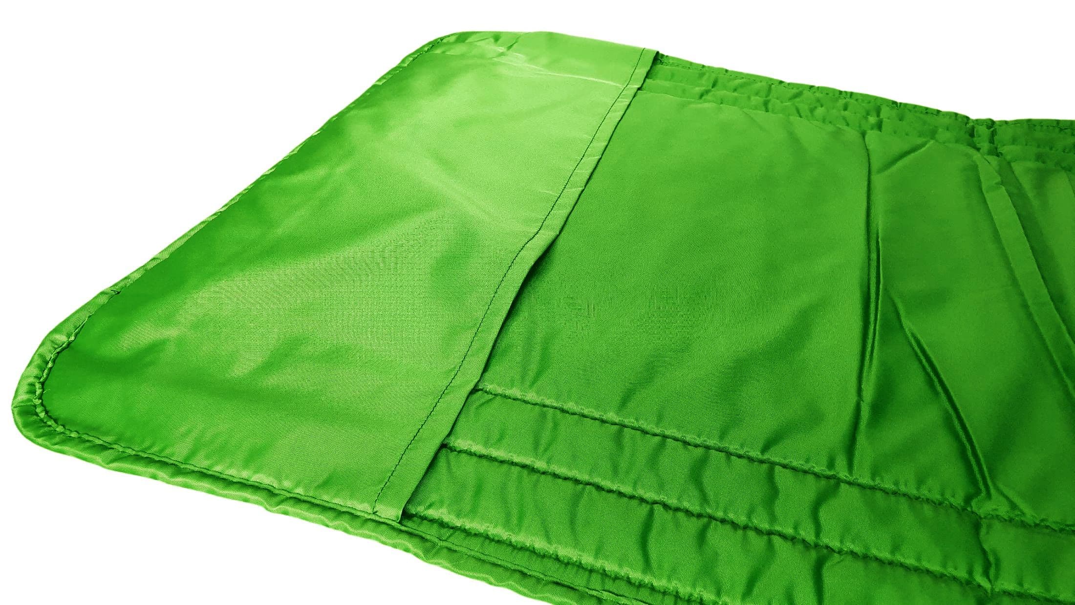 Saltea cu interior vatelină Somnart 60x190, înălțime 1 cm, pentru șezlong, două segmente, husă impermeabilă, culoare vernil - 3