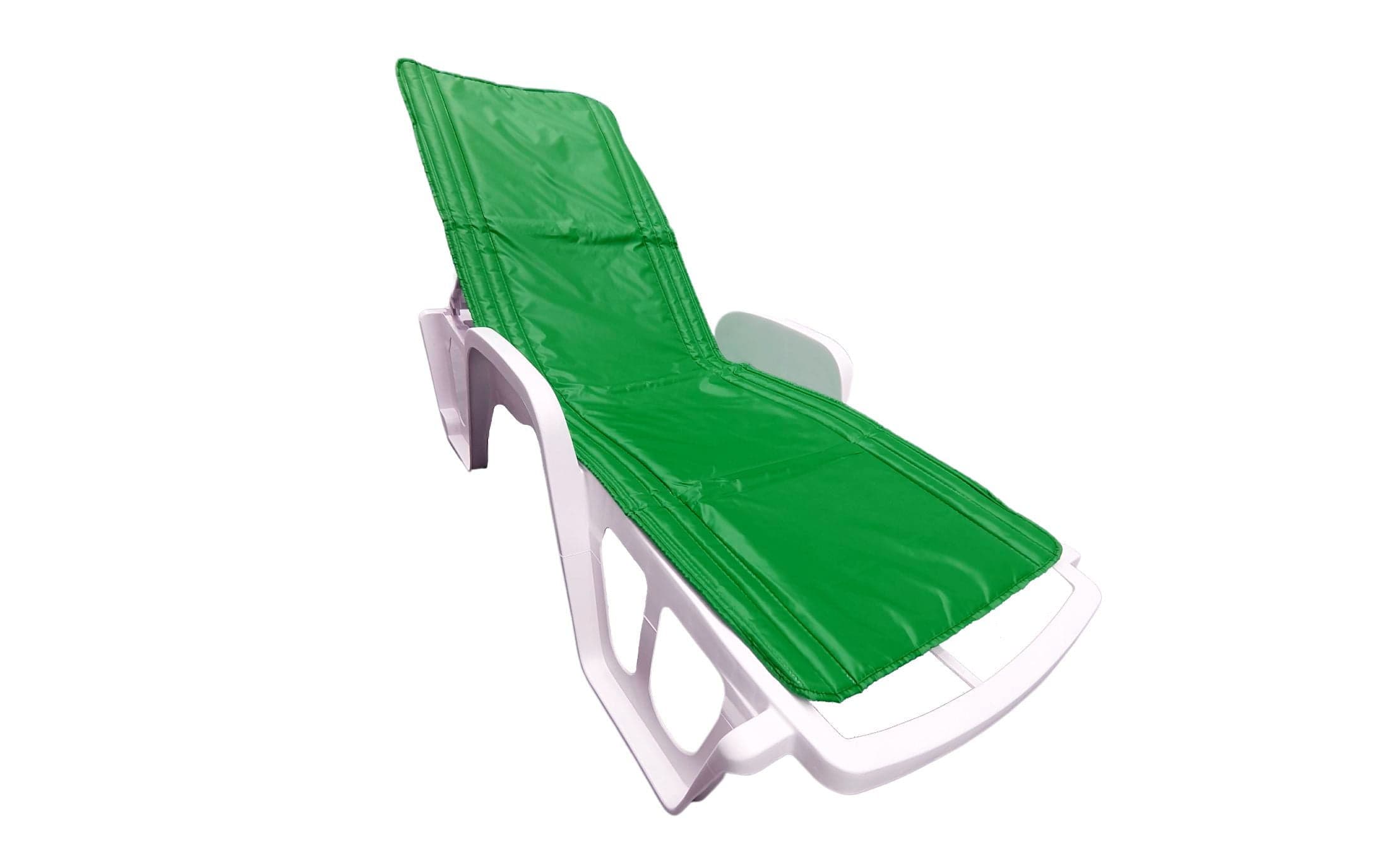 Saltea cu interior vatelină Somnart 60x190, înălțime 1 cm, pentru șezlong, două segmente, husă impermeabilă, culoare vernil