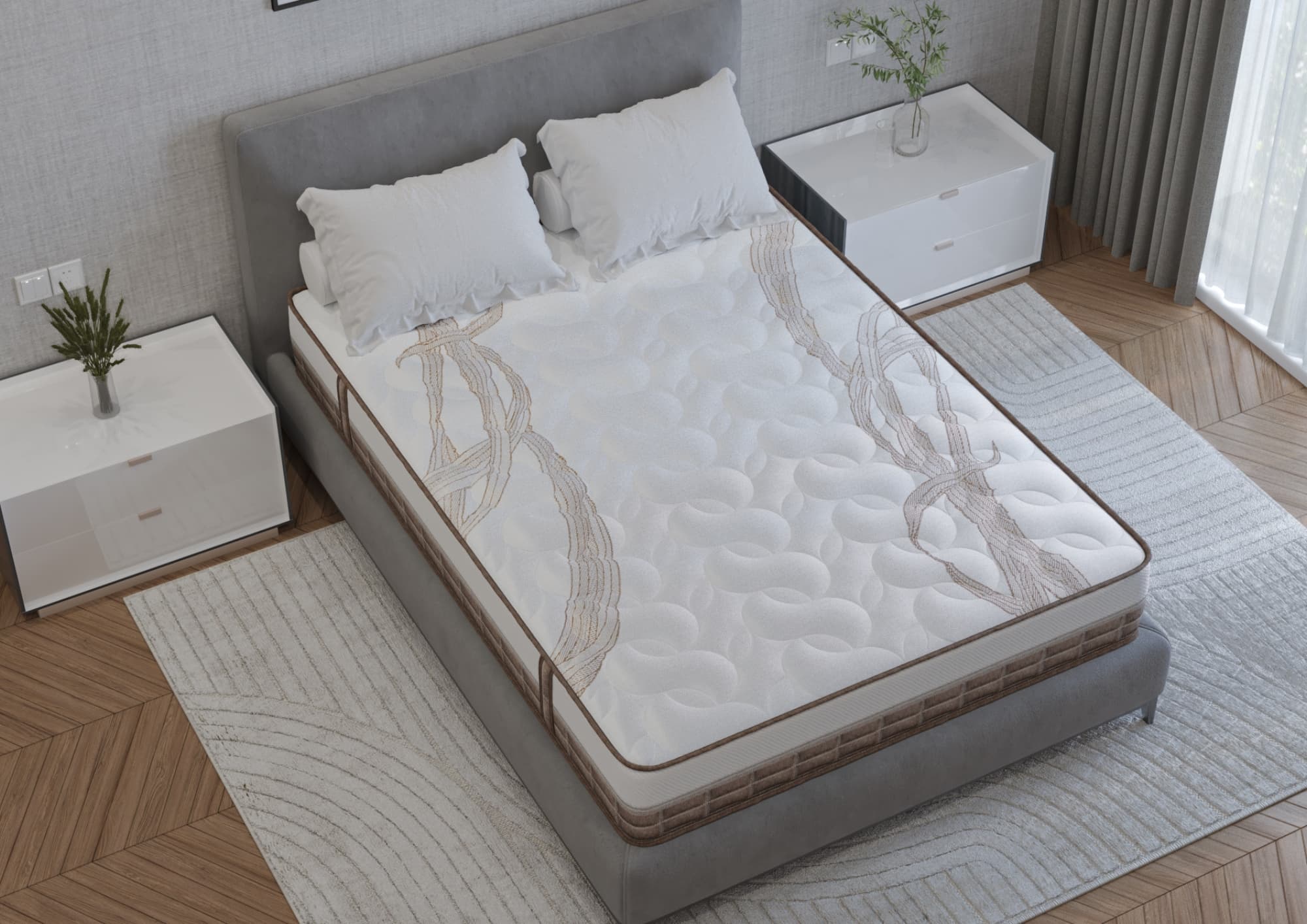 Saltea cu arcuri Caramel Dream Pocket Multilayer, 90x200, inaltime 20 cm, fermitate medie - 4