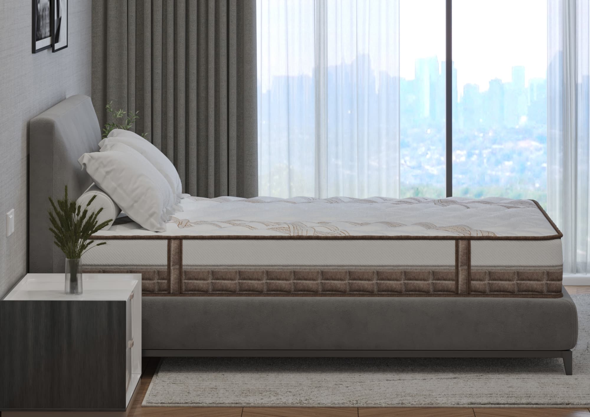 Saltea cu arcuri Caramel Dream Pocket Multilayer, 90x200, inaltime 20 cm, fermitate medie - 3