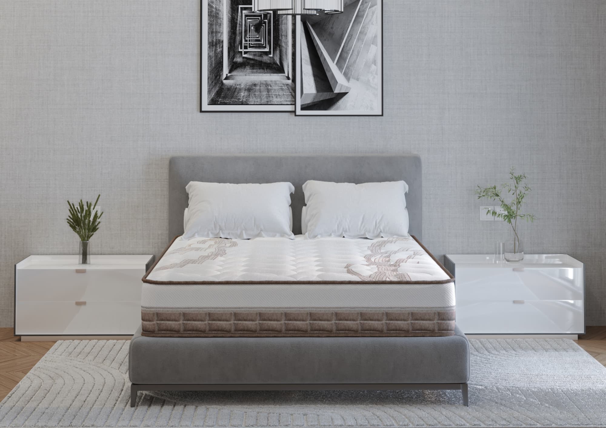 Saltea cu arcuri Caramel Dream Pocket Multilayer, 90x200, inaltime 20 cm, fermitate medie